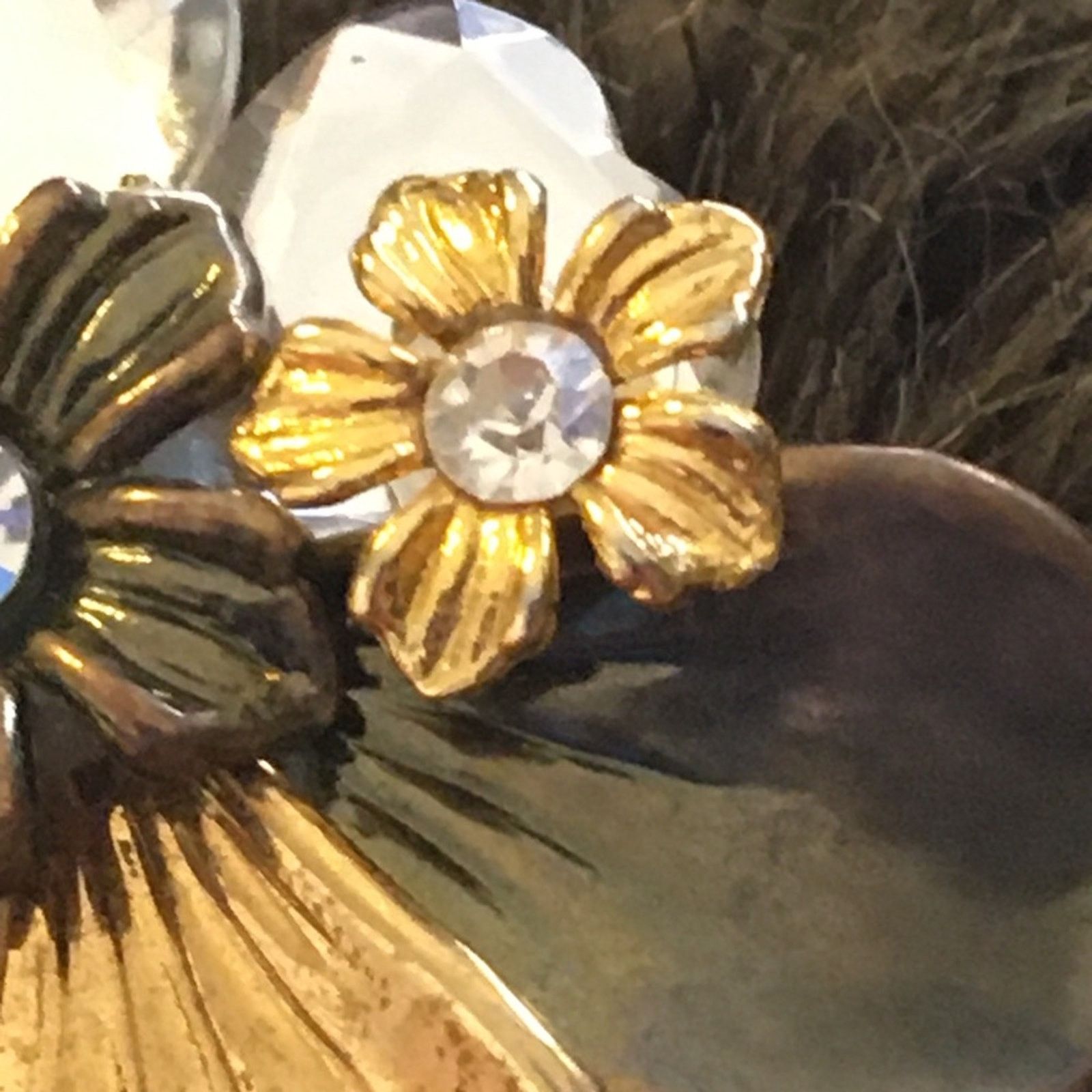Vintage Vintage 80s plastic gem flower brooch pin Size ONE SIZE - 7 Thumbnail