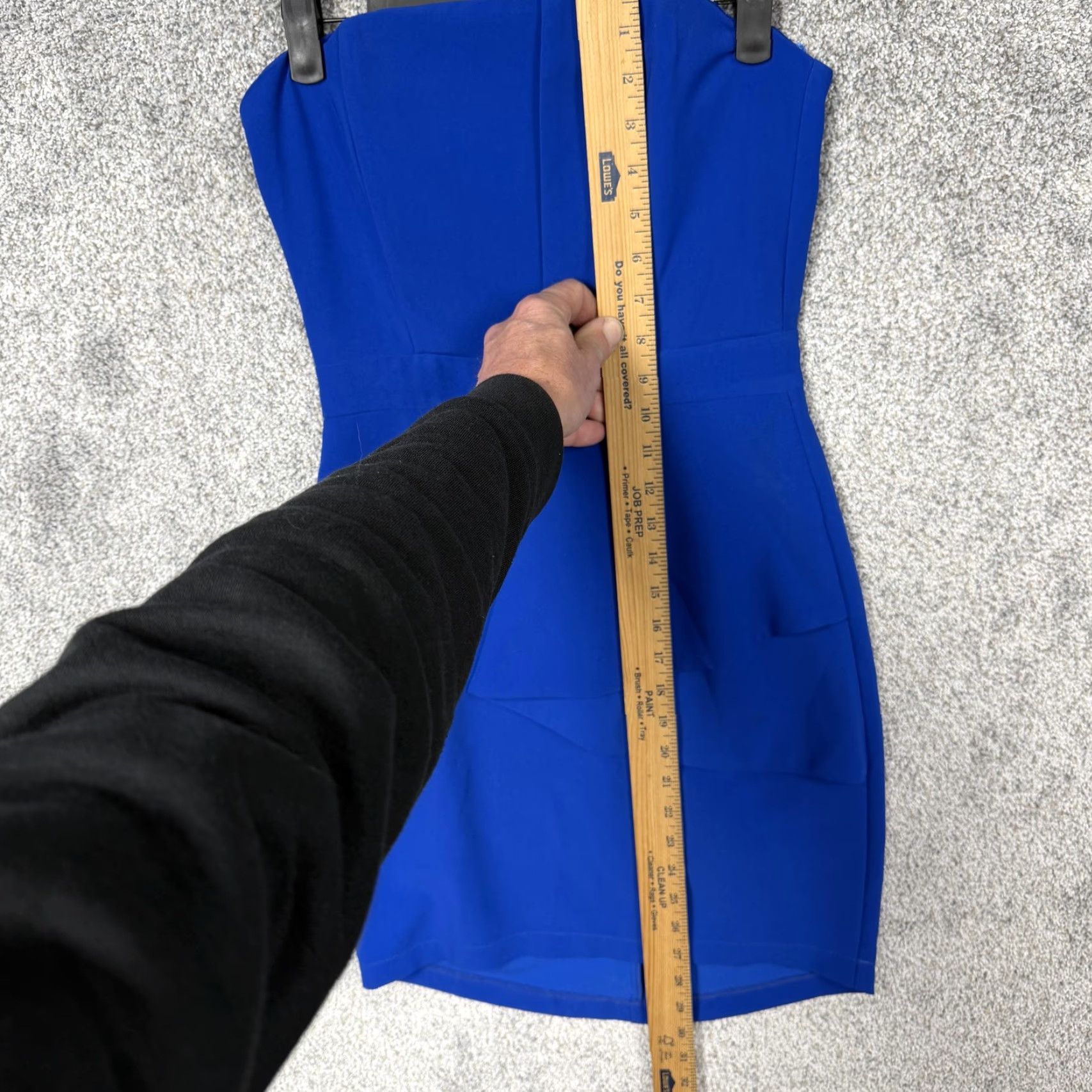Lulus Lulus Dress Small Peplum Bodycon Mini Cocktail Party Date Night Wedding Guest Dress Women Sleeveless Strapless Blue Solid Size S / US 4 / IT 40 - 2 Thumbnail