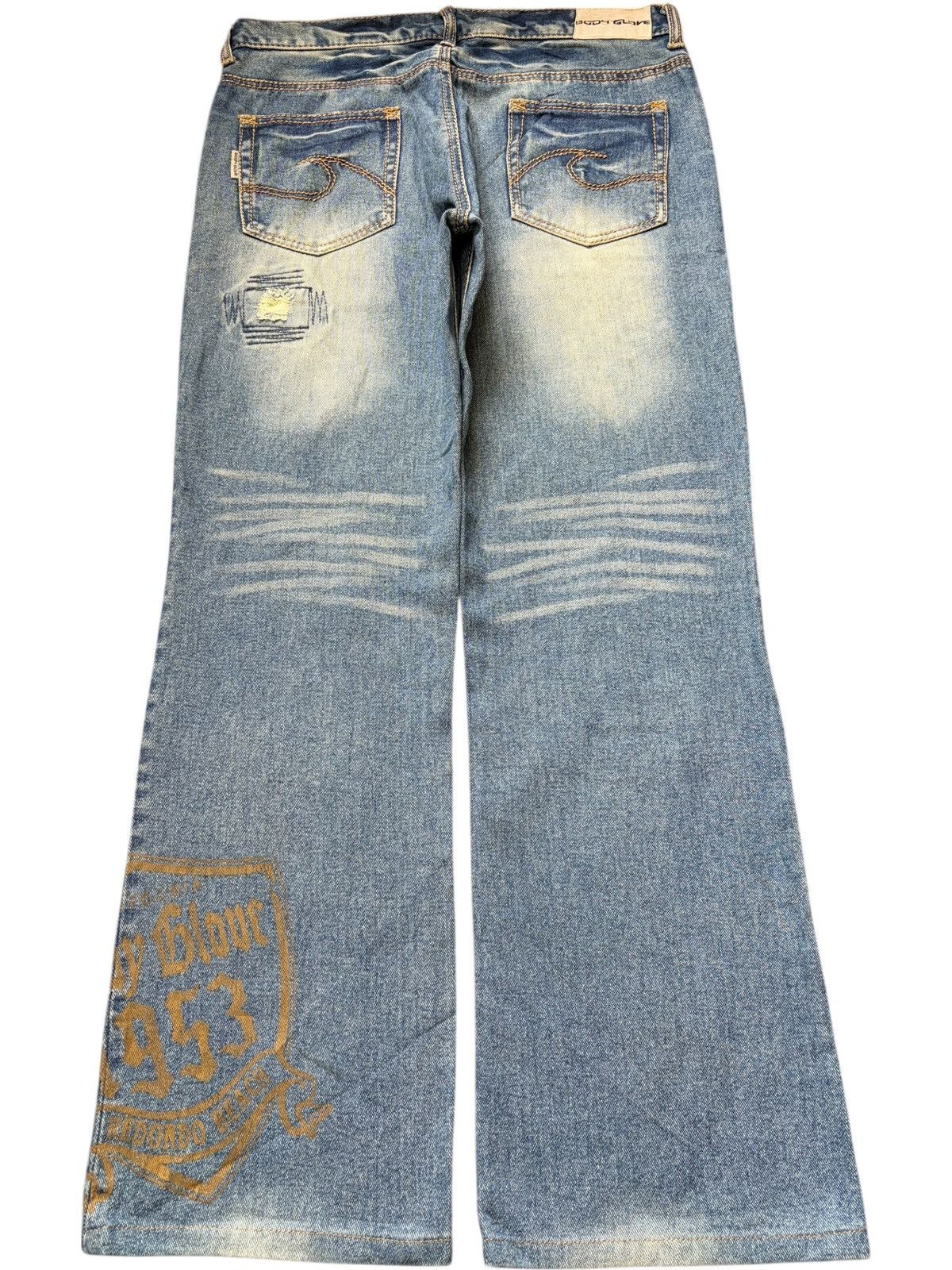 Body Glove Vintage Body Glove Printed Distressed Flare Jeans Size US 33 - 2 Thumbnail