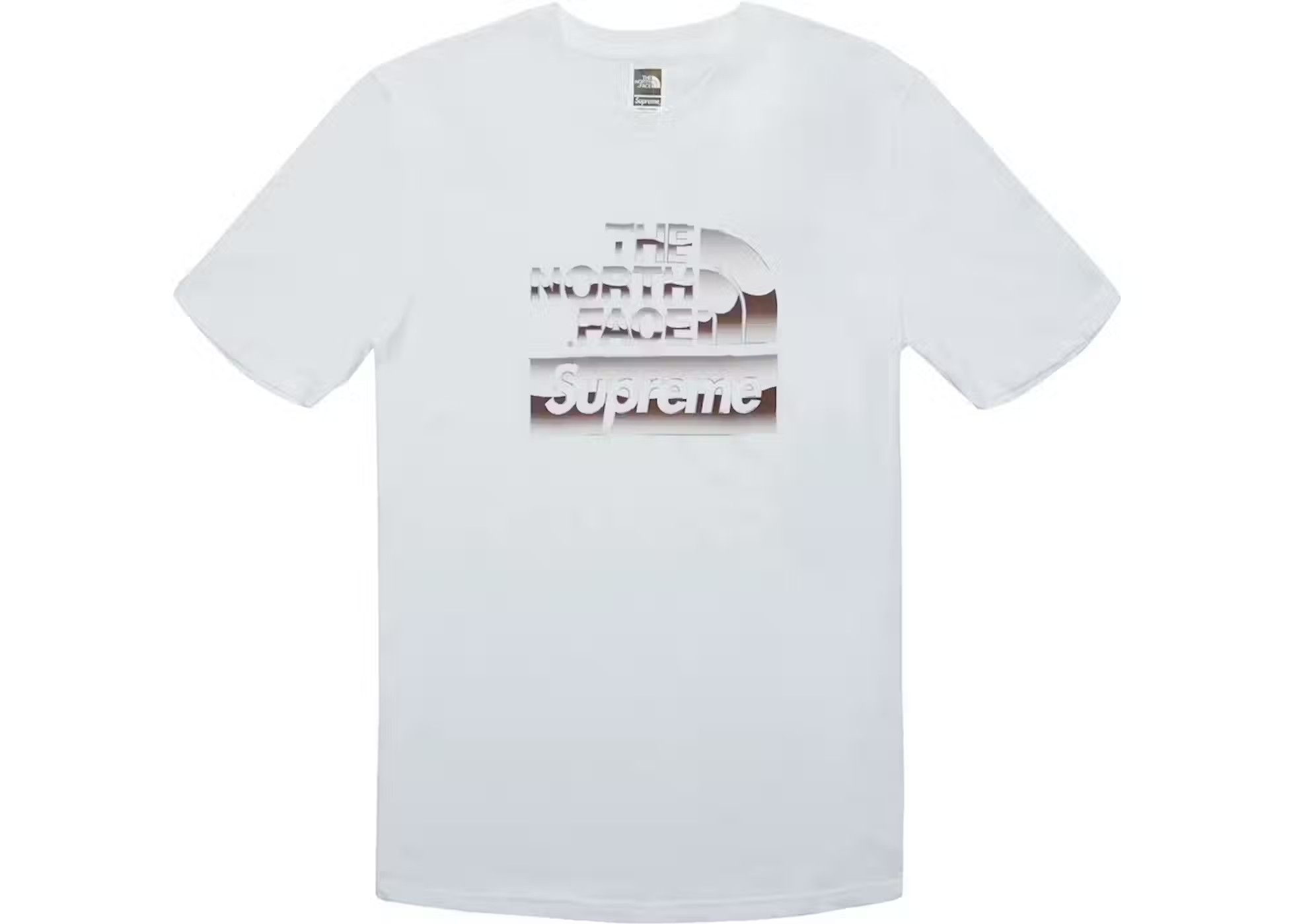 image of Supreme The North Face Metallic Logo T- Shirt XL in White, Men's