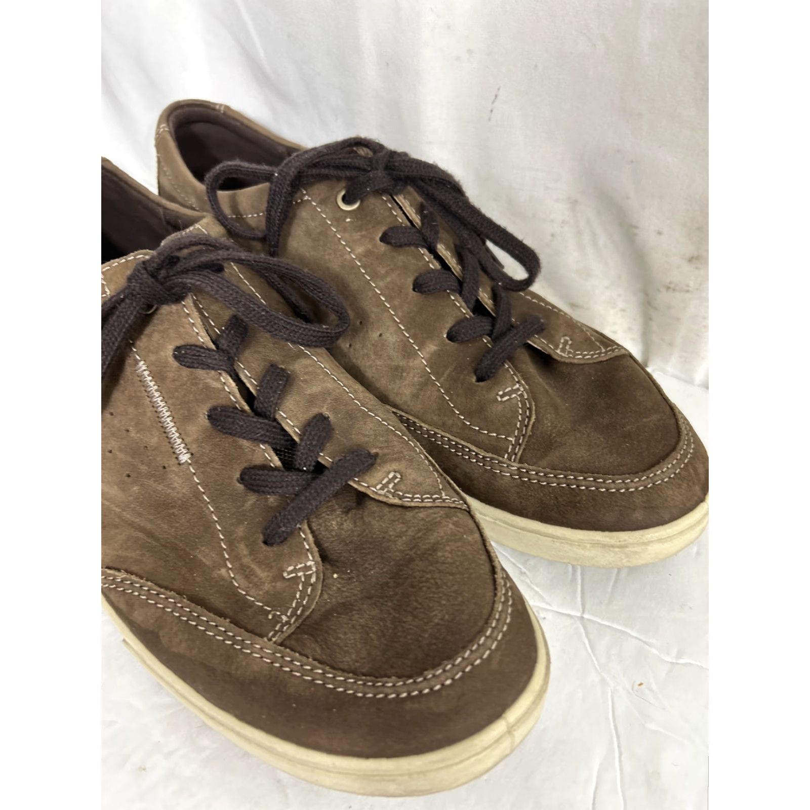 Ecco ECCO Danish Design Sneaker Shoes Brown Leather Size 44/US 10 Men Casual Lace Up Designer Shoes Size US M / EU 48-50 / 2 - 2 Thumbnail