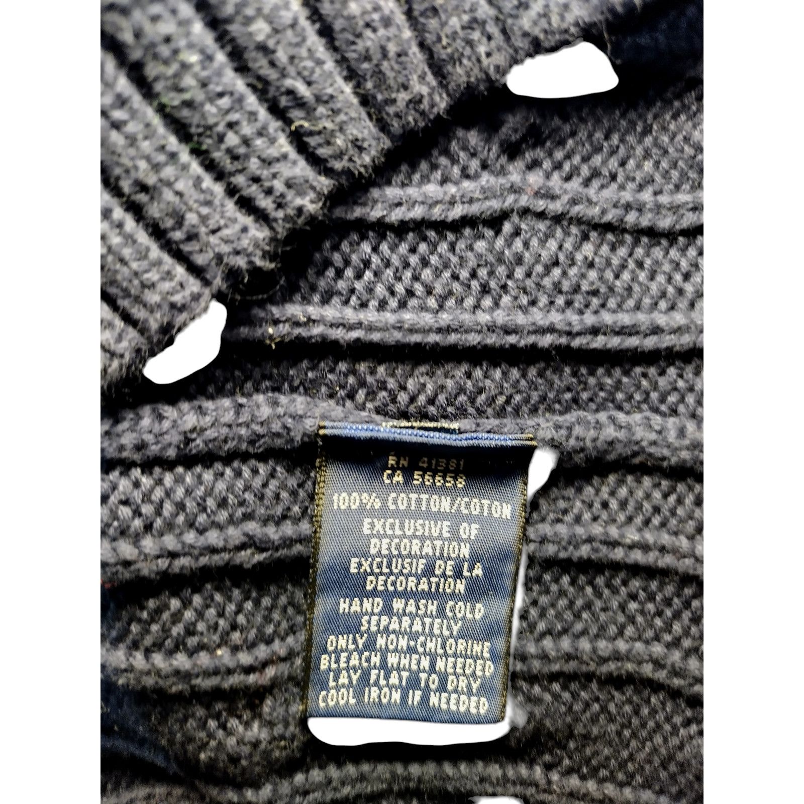 Ralph Lauren Ralph Lauren Sweater Women's Sz Lg Navy Blue Long Sleeve Size L / US 10 / IT 46 - 11 Thumbnail