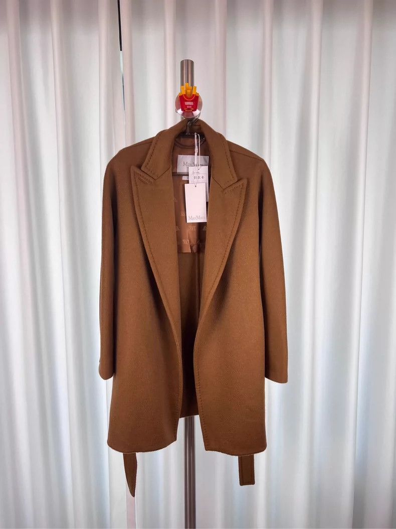 Max Mara Max Mara 100% Cashmere Camel Water Ripple Reversible Coat Size S / US 4 / IT 40 - 1 Thumbnail