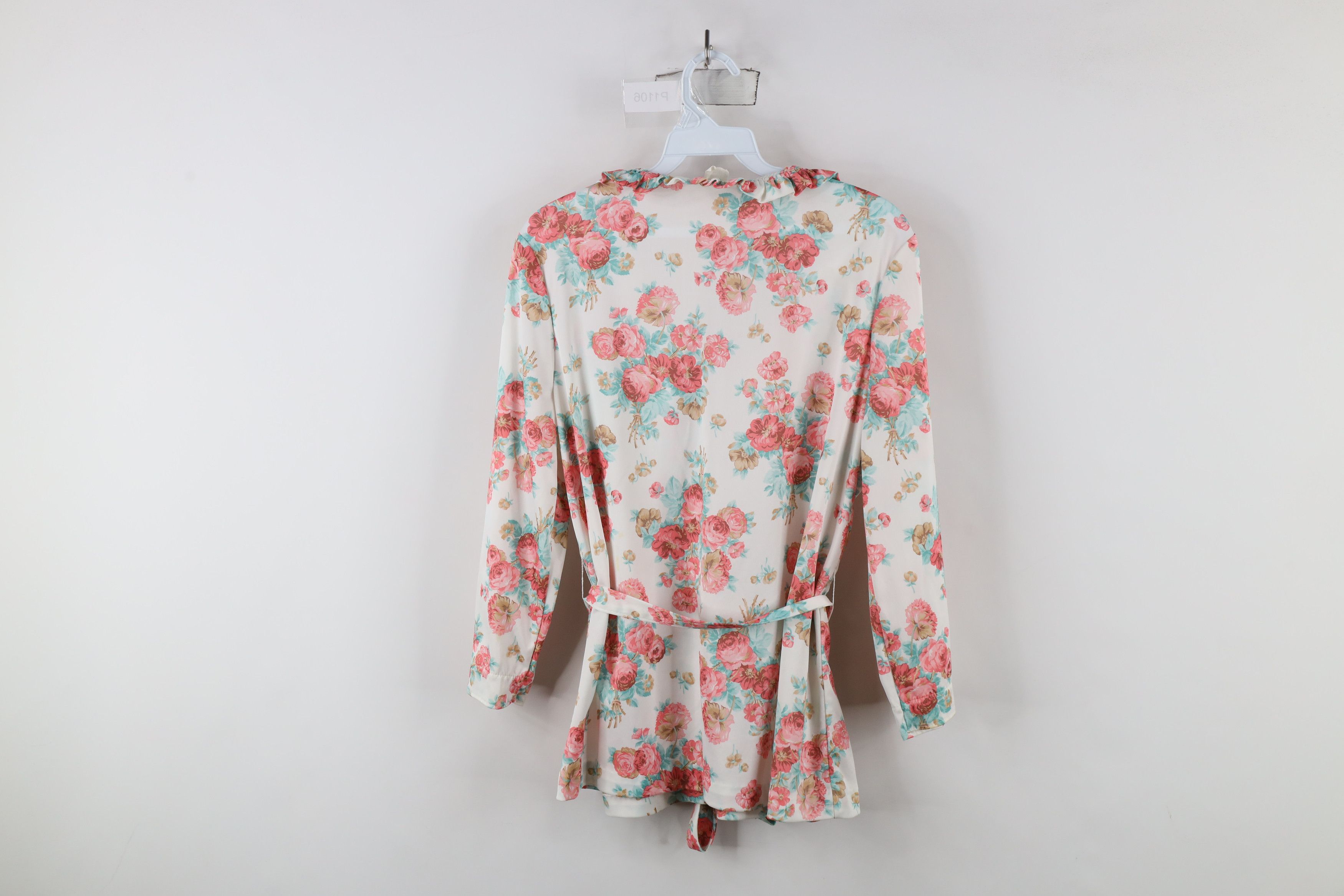Vintage Vintage 70s Streetwear Belted Ruffled Collar Knit Shirt Size XXL / US 16-18 / IT 52-54 - 11 Thumbnail