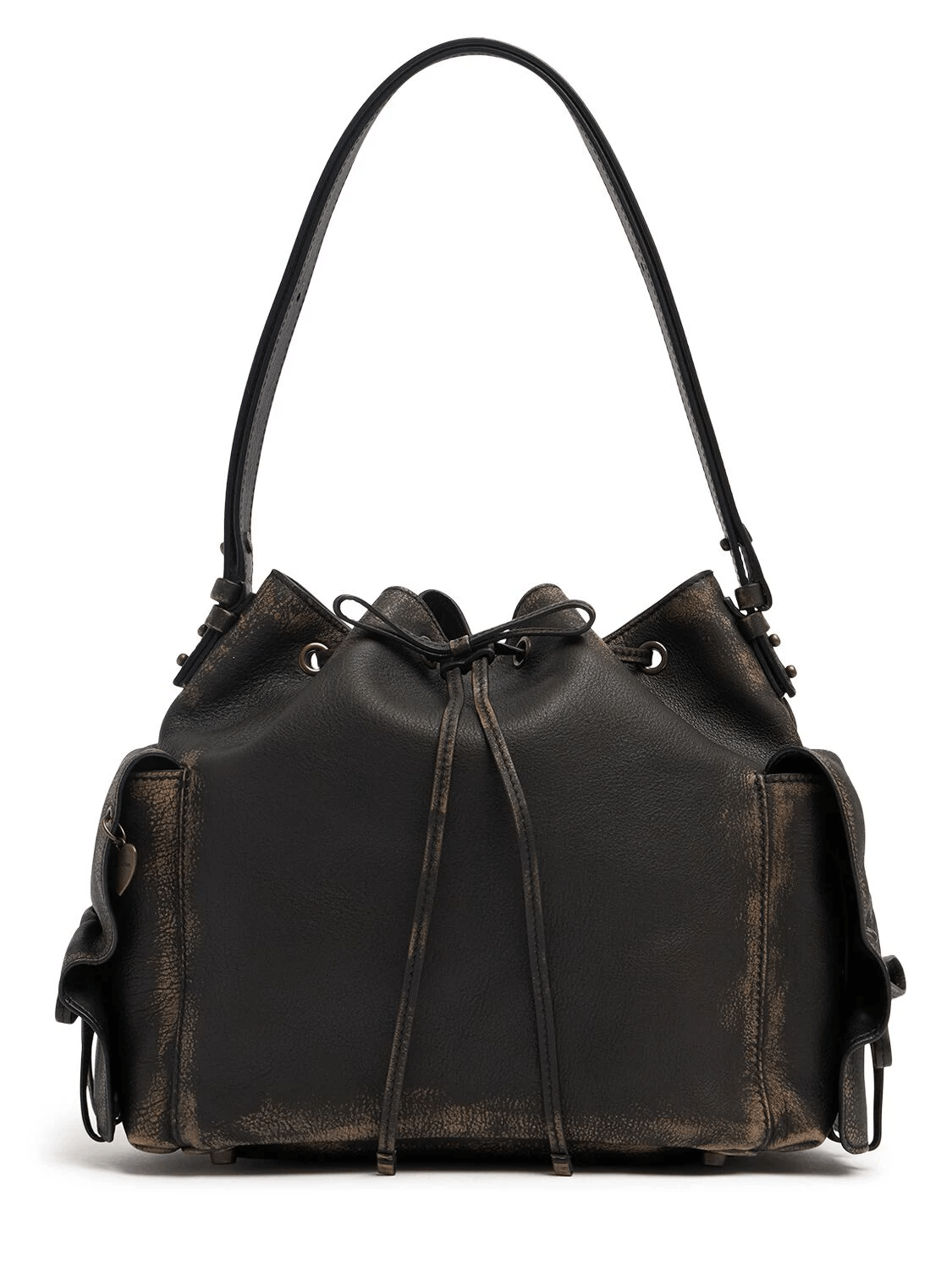 Acne Studios ACNE STUDIOS Multipocket Dk Brown Leather Bucket Bag New Size ONE SIZE - 1 Thumbnail