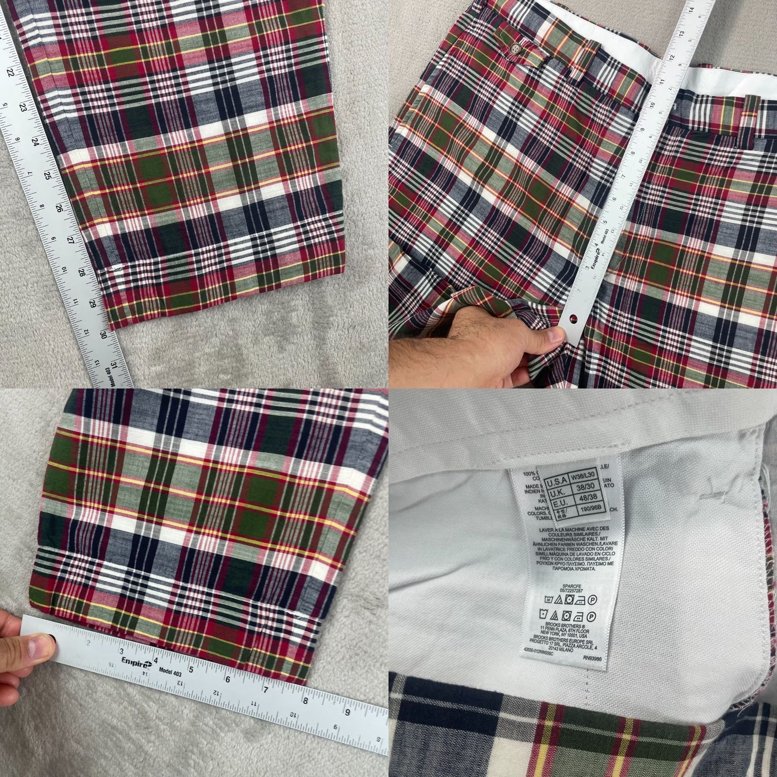 Brooks Brothers Brooks Brothers Golf Preppy Pants Mens 38x30 Multi Madras Plaid NWT Size US 38 / EU 54 - 8 Thumbnail