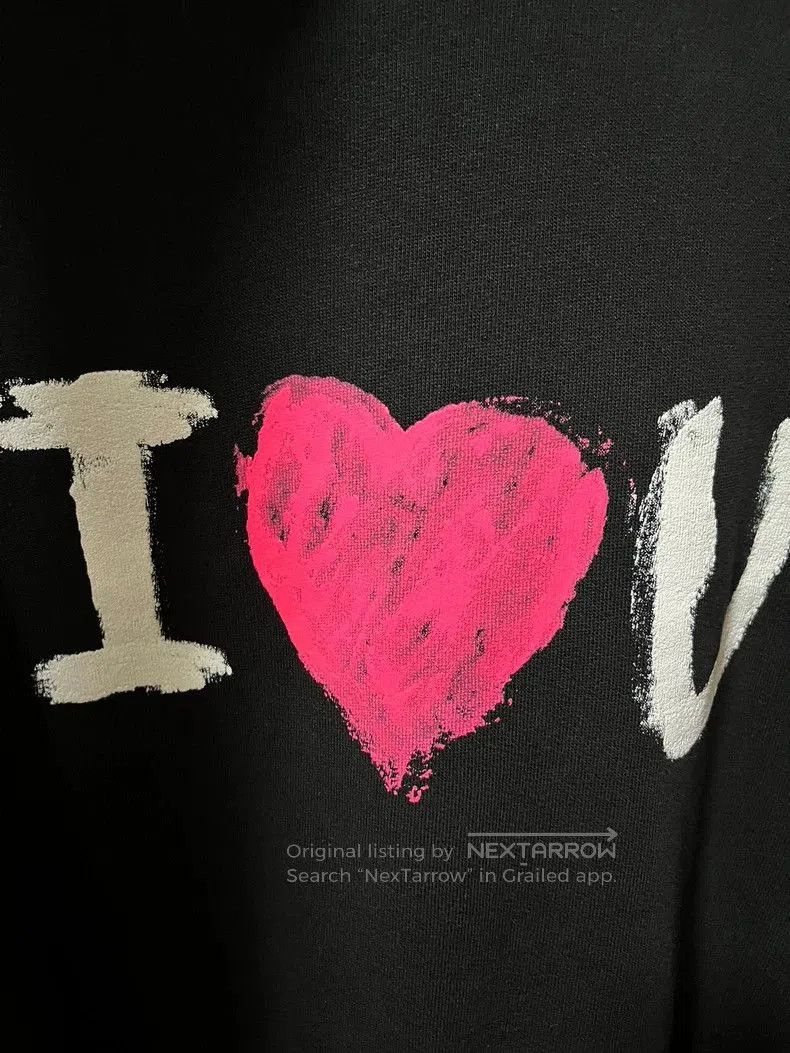 Balenciaga Balenciaga Black I Love U Logo Hoodie. Size US M / EU 48-50 / 2 - 2 Thumbnail