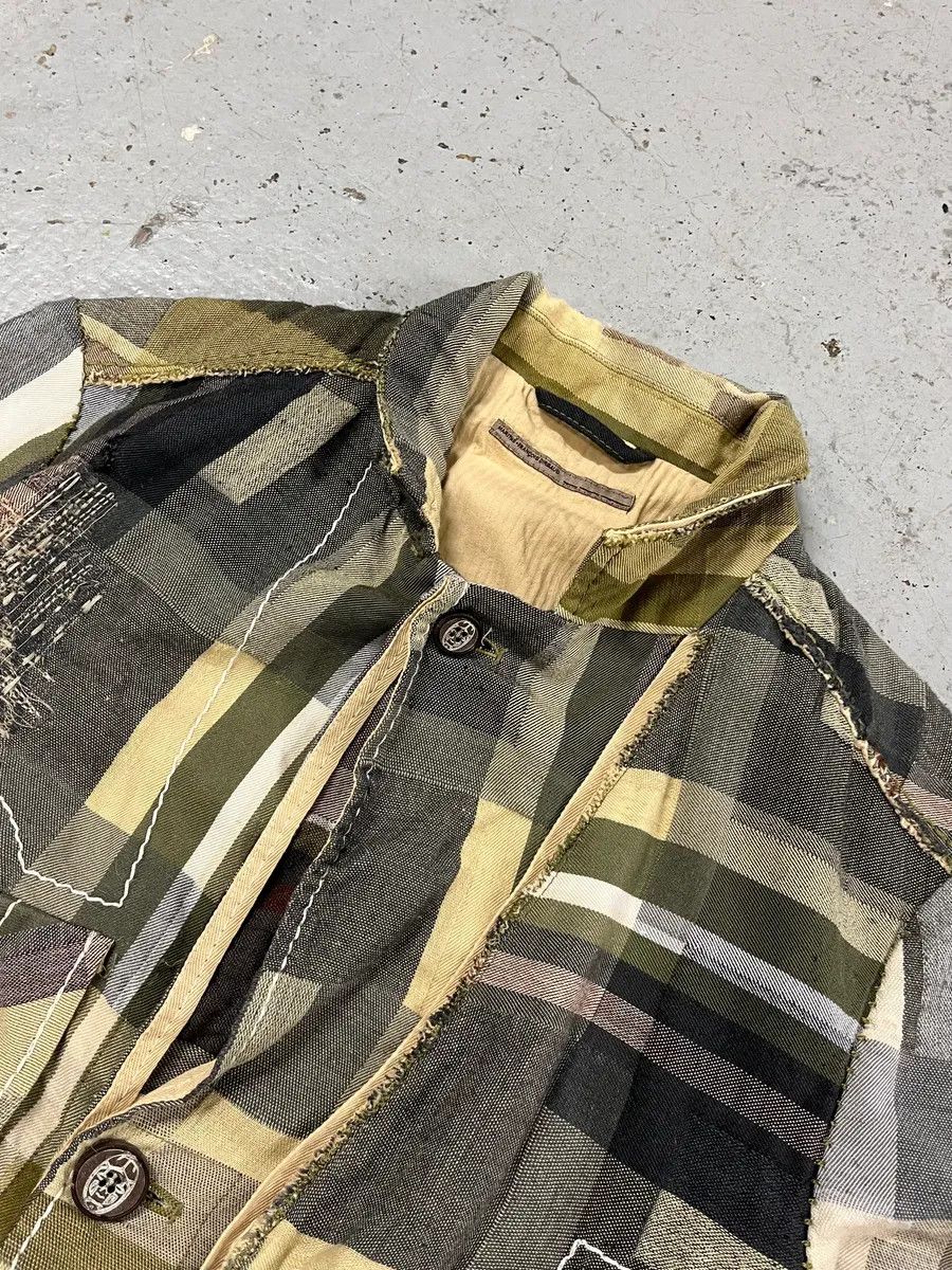 Marithe + Francois Girbaud 2000s Marithé + François Girbaud Patchwork Khaki Blazer Jacket Size US M / EU 48-50 / 2 - 5 Thumbnail