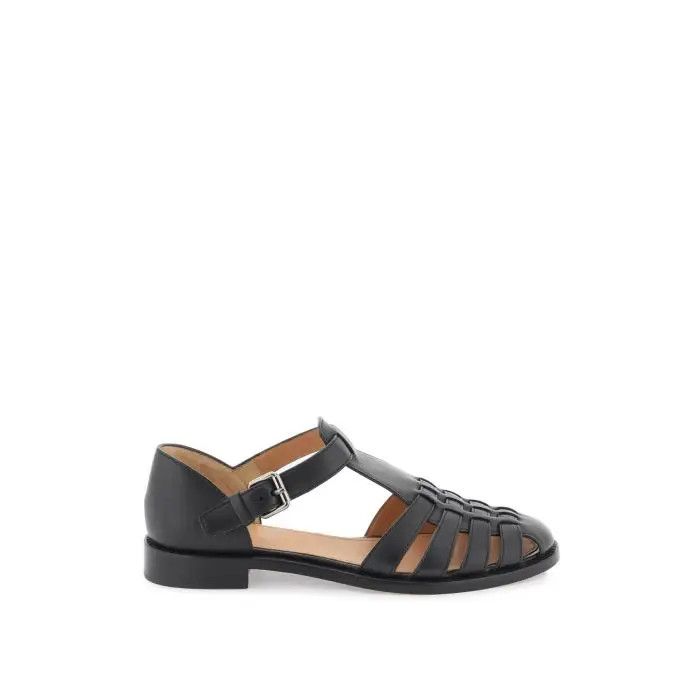 image of Churchs O1S22I1N0424 Kelsey Cage Sandals In Black, Women's (Size 6)