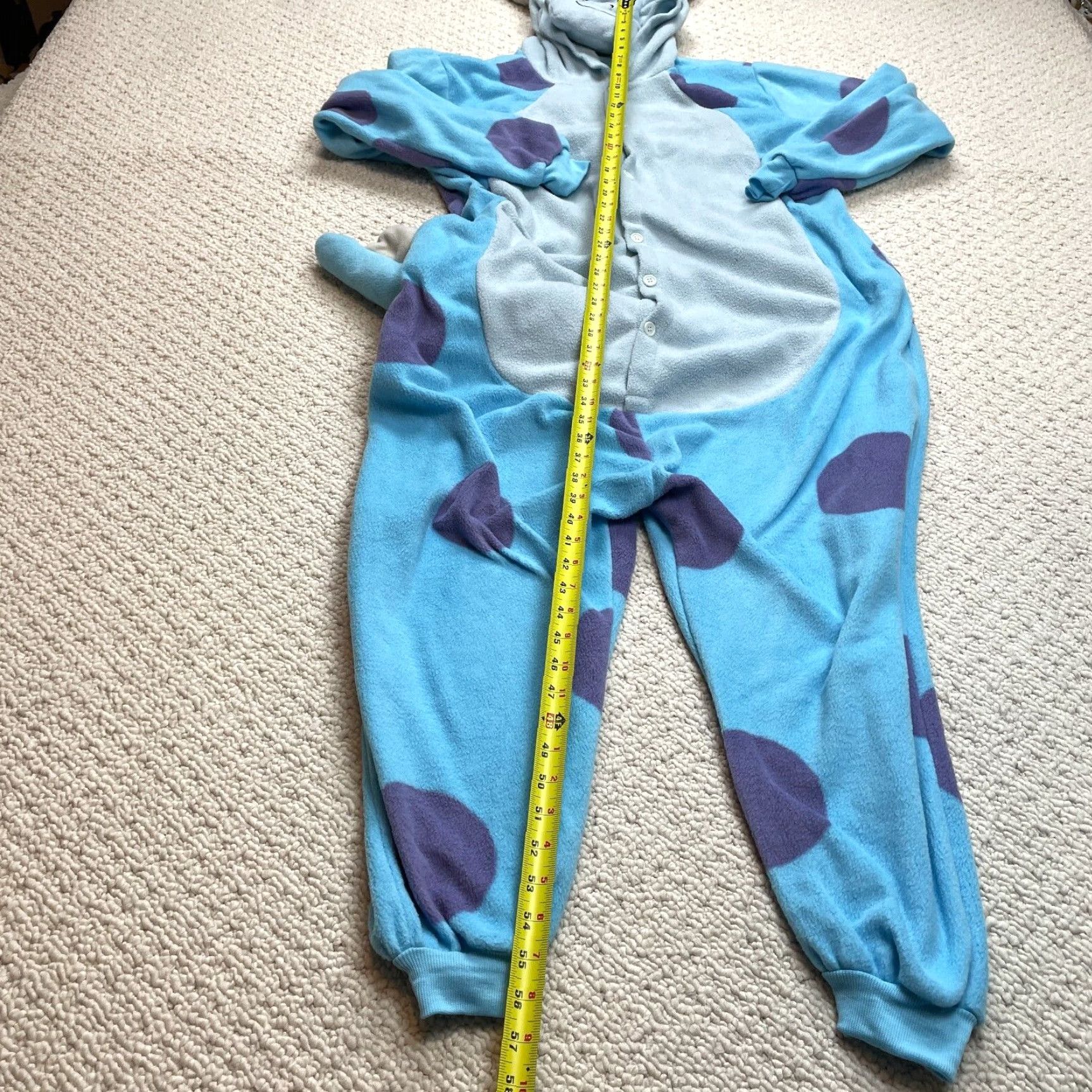 Vintage Sweetxin Plush Character PJ One Piece Hooded Blue Dinosaur Size Large New NWT Size ONE SIZE - 2 Thumbnail