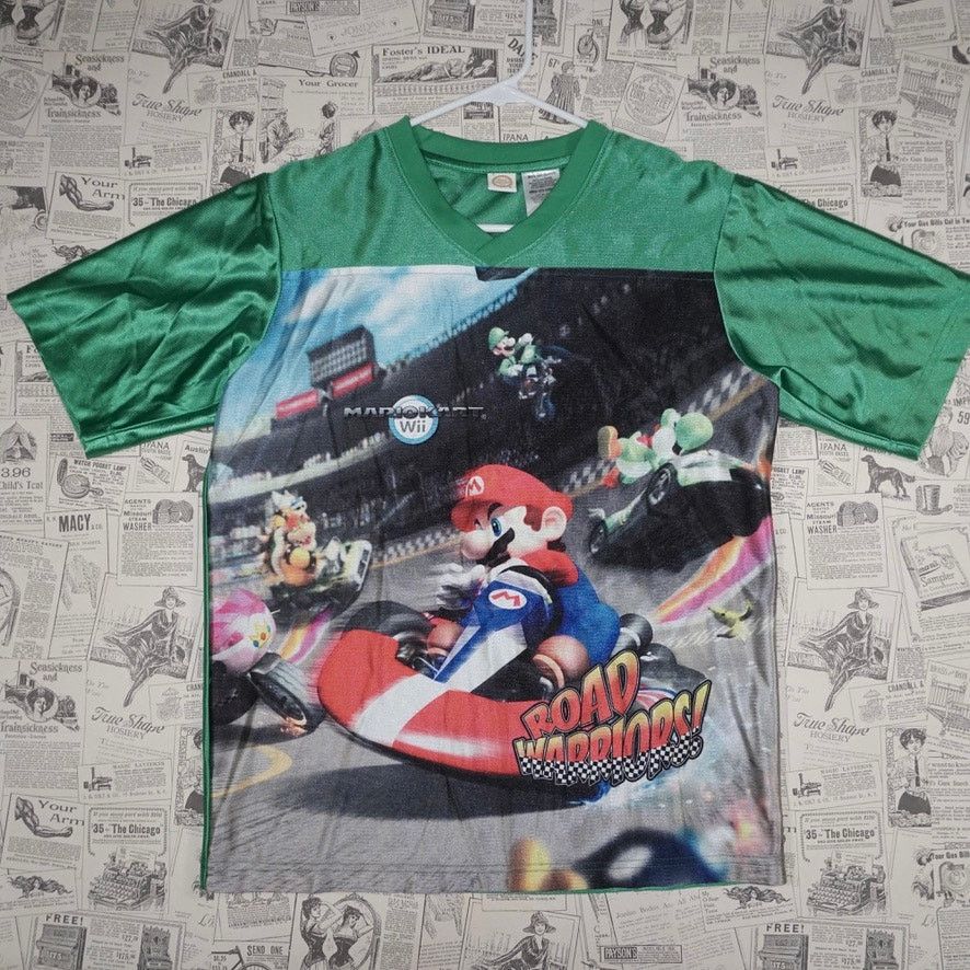 Nintendo XL - Vintage Y2K Mario kart aop nintendo 2000s Wii jersey Size US XL / EU 56 / 4 - 1 Thumbnail