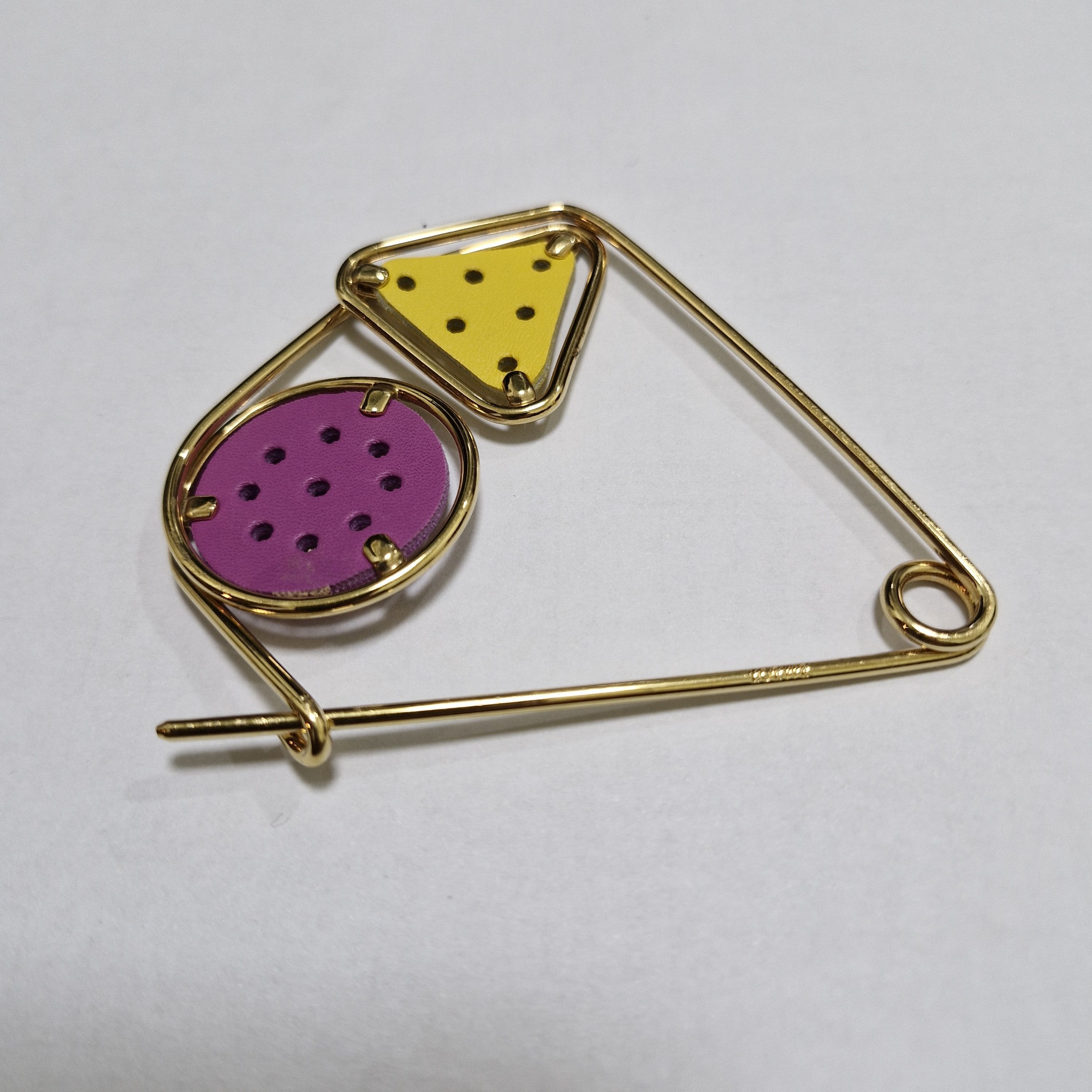 Loewe LOEWE Meccano Gold Leather Brooch Pin Size ONE SIZE - 3 Thumbnail