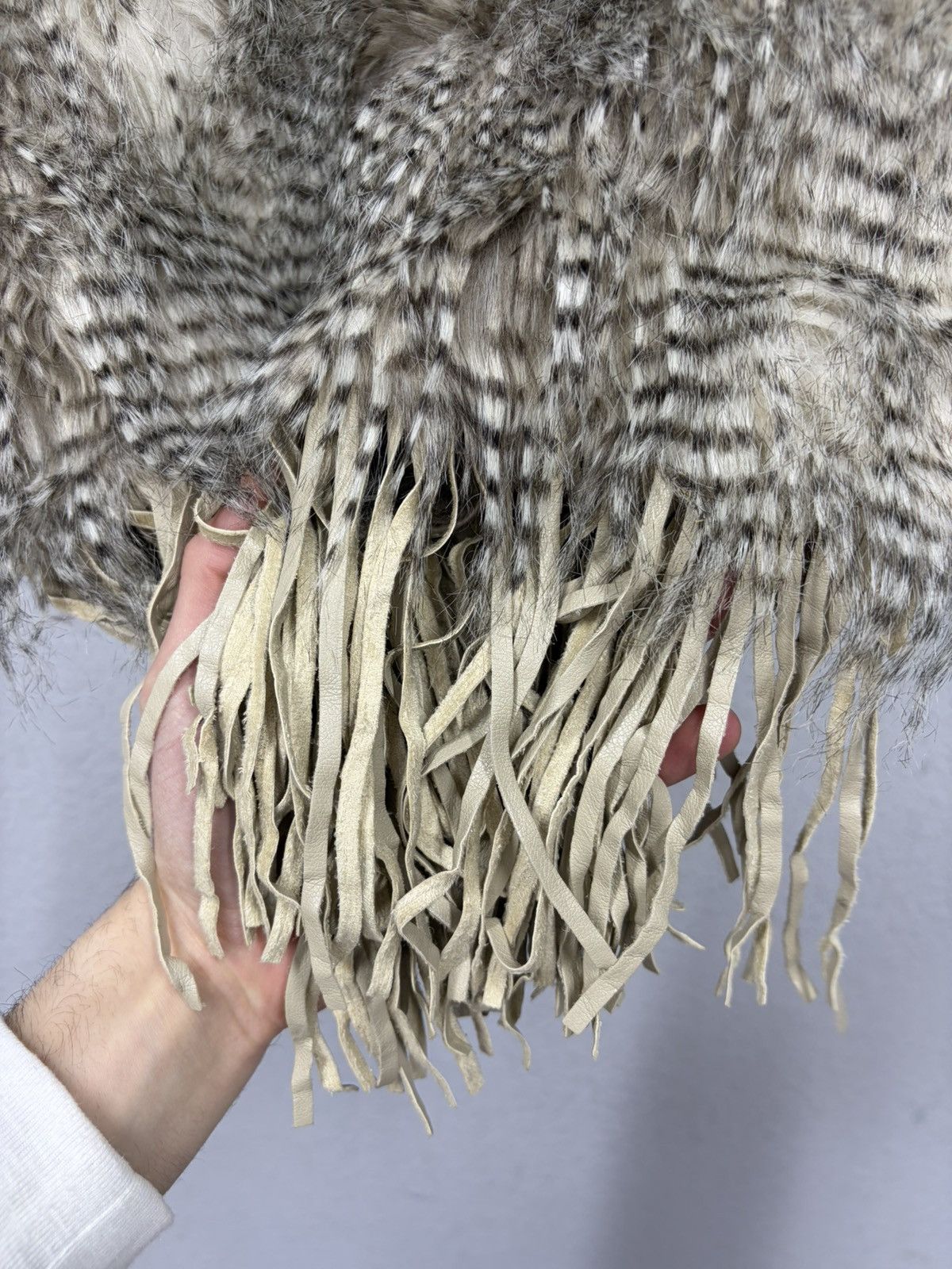 Le Grande Bleu (L.G.B.) Fur Vest with Fringe LGB Rick Owens Y2K Archive Aesthetic Size US M / EU 48-50 / 2 - 6 Thumbnail