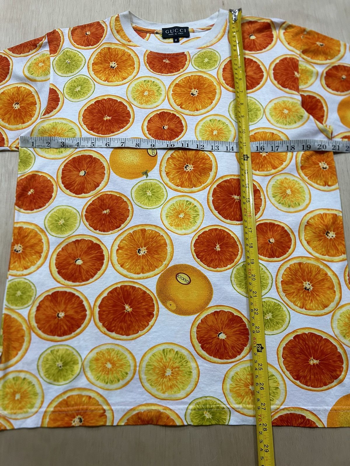 Gucci Vintage 1990s Zamasport For Gucci Fruit Print Tee Size US M / EU 48-50 / 2 - 7 Thumbnail