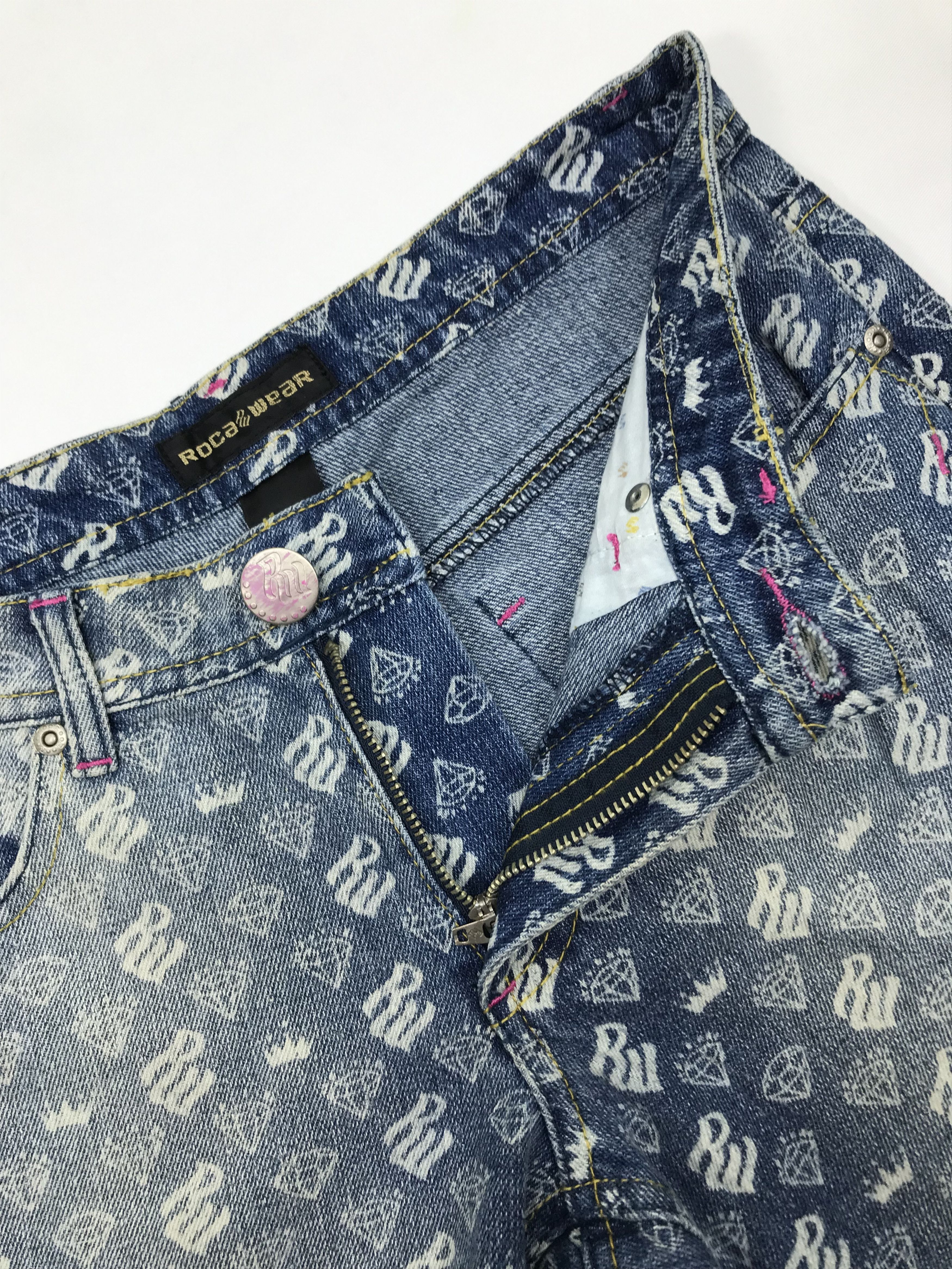 Rocawear Vintage Rocawear Monogram Bell Bottom Flare Jeans Size 29" - 9 Thumbnail