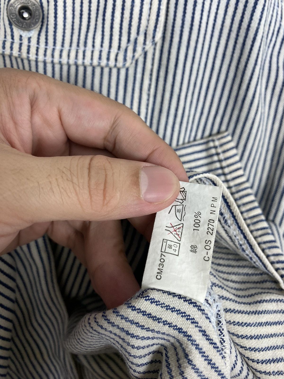 Japanese Brand Rare‼️ Kearney House hickory Stripe Workwear Shirt Size US M / EU 48-50 / 2 - 7 Thumbnail