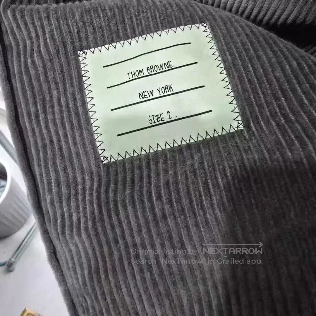 Thom Browne thom browne gray corduroy long sleeve shirt. Size US S / EU 44-46 / 1 - 6 Thumbnail