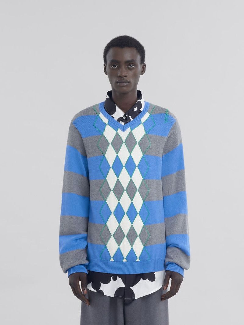 Marni o1w1db10526 T-Shirts in Blue Size US M / EU 48-50 / 2 - 2 Thumbnail