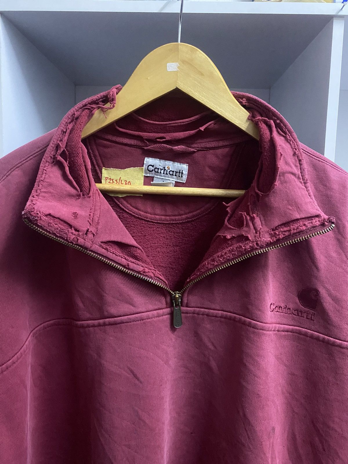 Carhartt × Vintage Vintage Distrest Carhat Half Zipper Size US XL / EU 56 / 4 - 2 Thumbnail