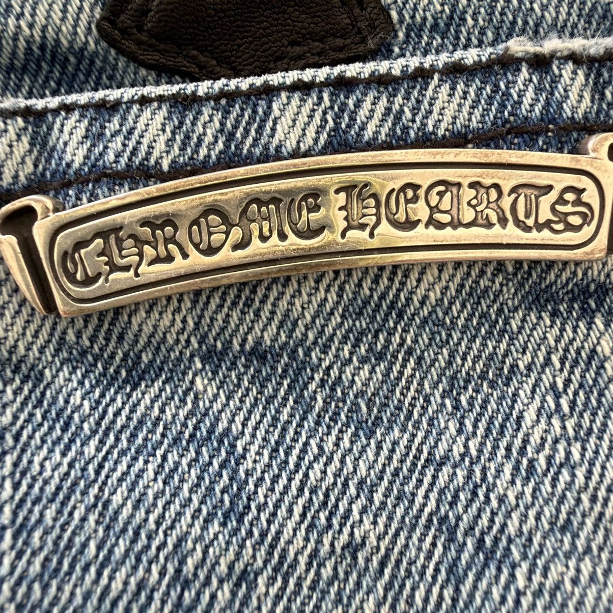 Chrome Hearts Chrome Hearts Studded Leather Cross Patch Denim Shorts Size US 26 / EU 42 - 5 Thumbnail