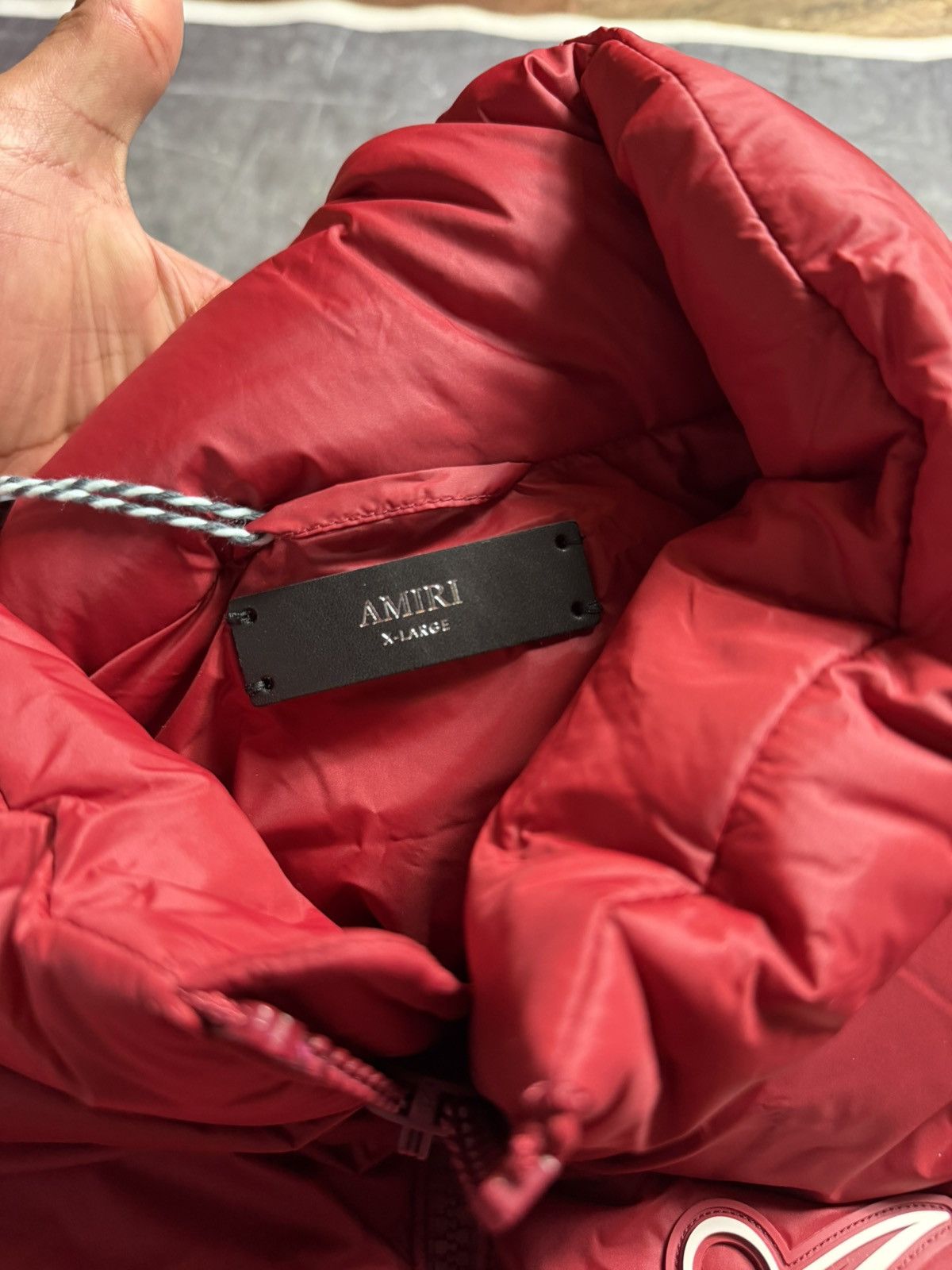 Amiri Amiri Bones Down Puffer Jacket in Deep Red Size US XL / EU 56 / 4 - 9 Thumbnail