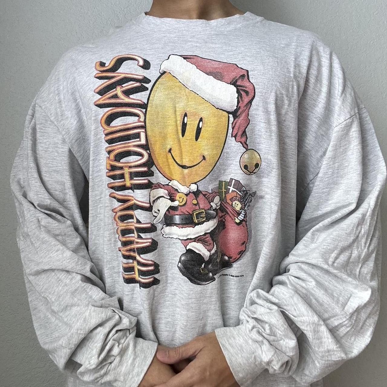 Vintage Vintage Happy Holiday 2000s Graphics Grey Long Sleeve Size US XXL / EU 58 / 5 - 4 Thumbnail