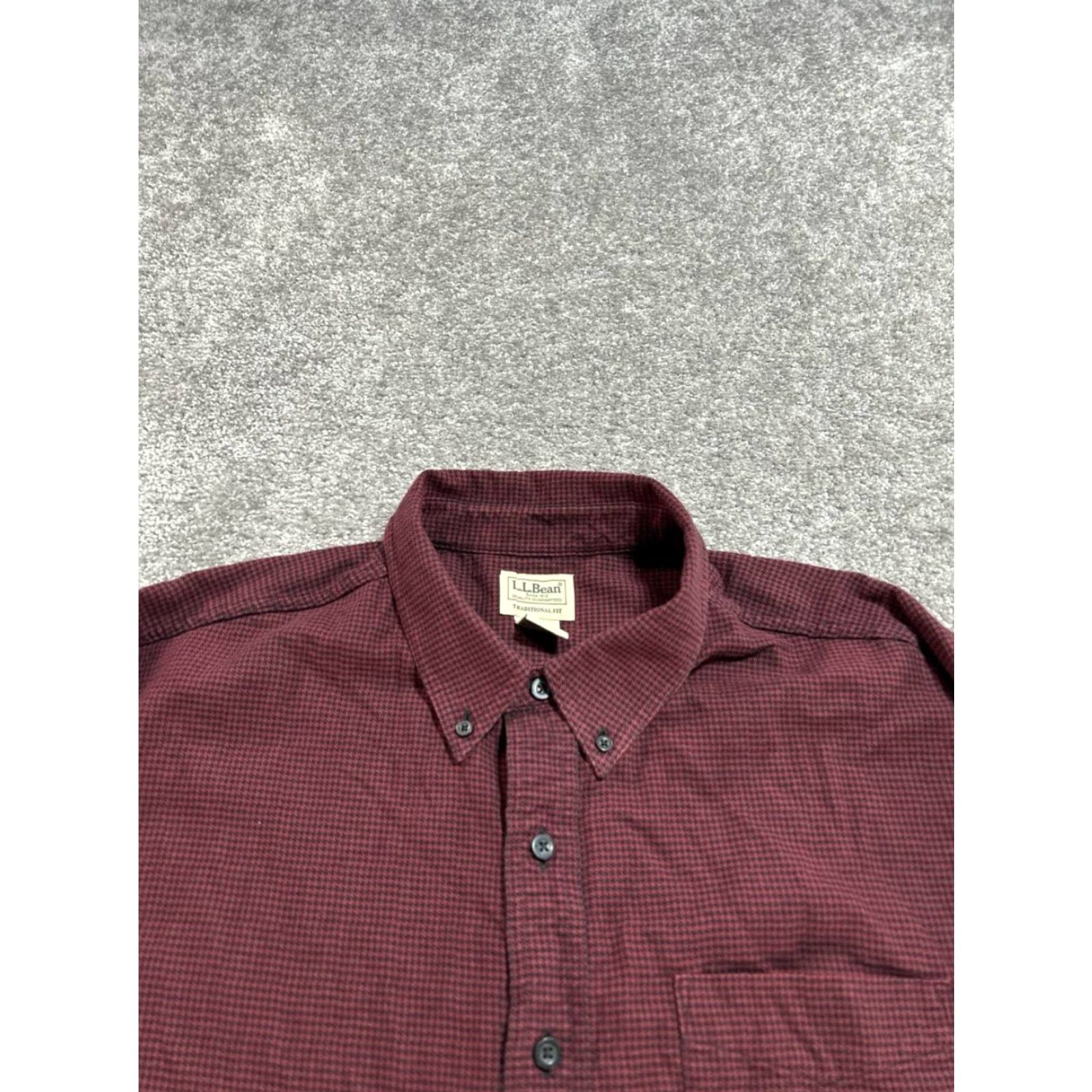 Vintage VINTAGE L.L.Bean Wicked Good Flannel Shirt Mens 2XL Red Cotton Traditional Button-Front Shirt Size US XXL / EU 58 / 5 - 3 Thumbnail