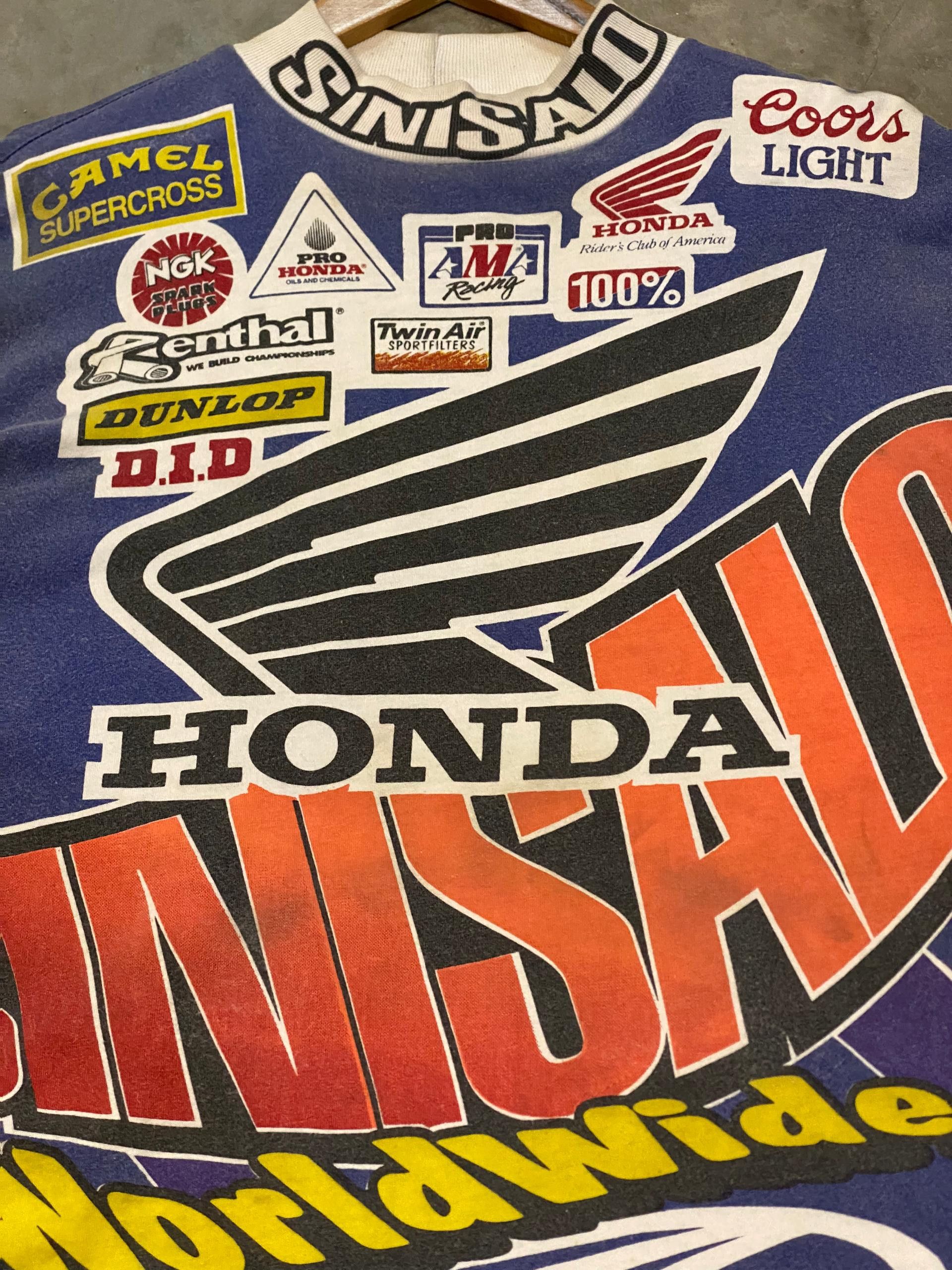 Honda Vintage 90s Jersey Moto Cross Honda Sinisalo 1994 Size US M / EU 48-50 / 2 - 8 Thumbnail