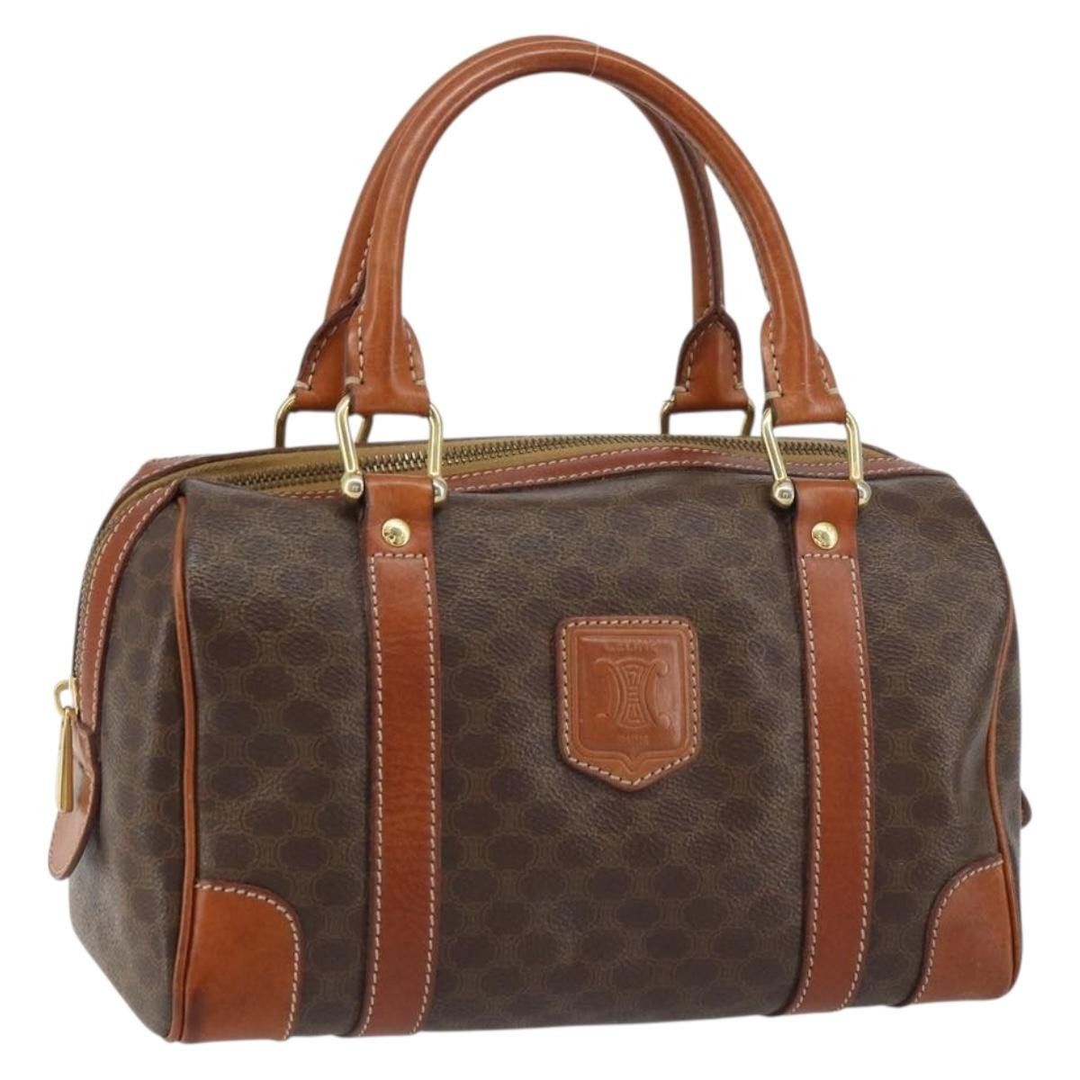 Celine Celine Vintage Macadam Handbag Canvas and Leather Size ONE SIZE - 1 Thumbnail