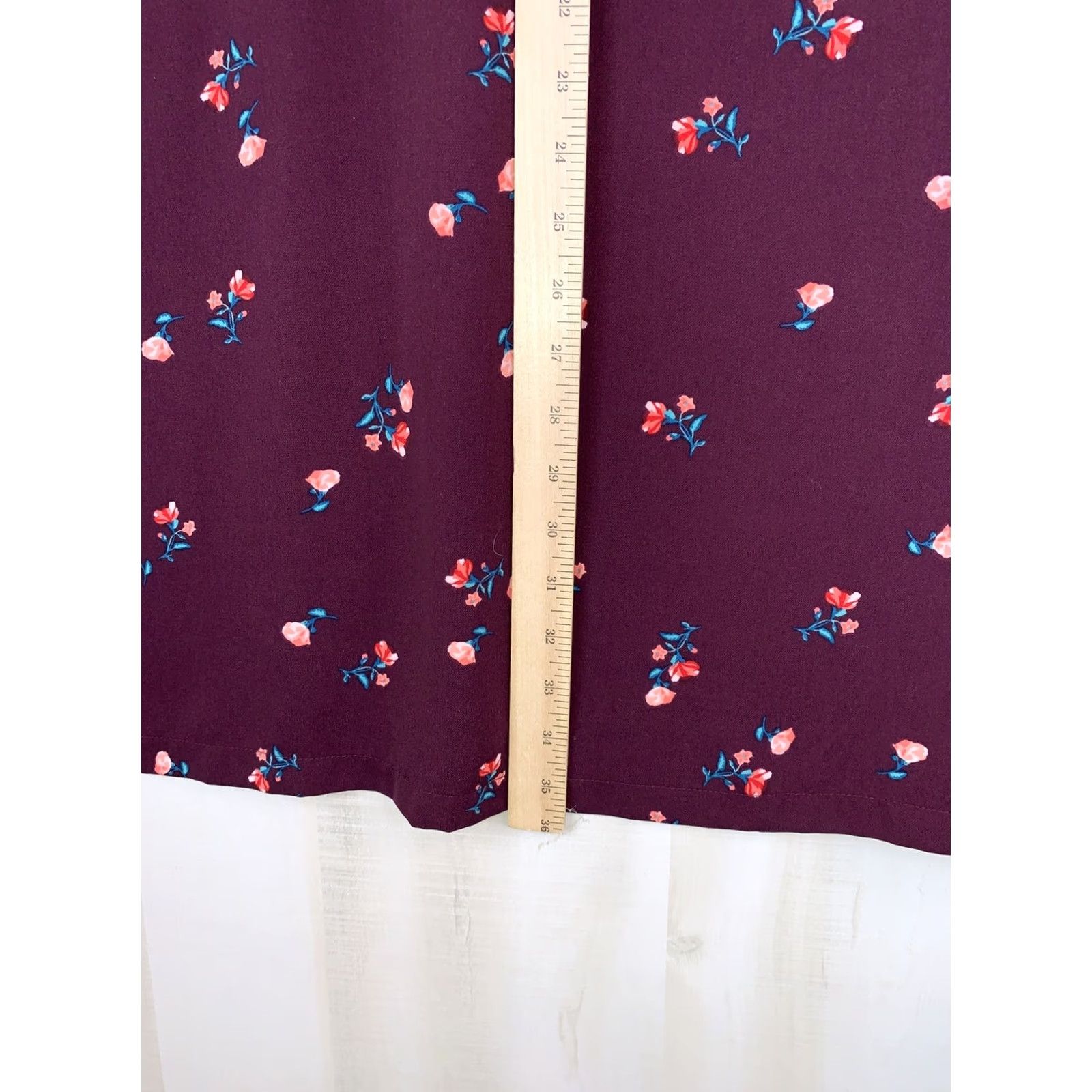 Old Navy Old Navy Burgundy Long Sleeve Floral Sheath Dress M Multicolor Women Midi NWT-11254 Size M / US 6-8 / IT 42-44 - 7 Thumbnail