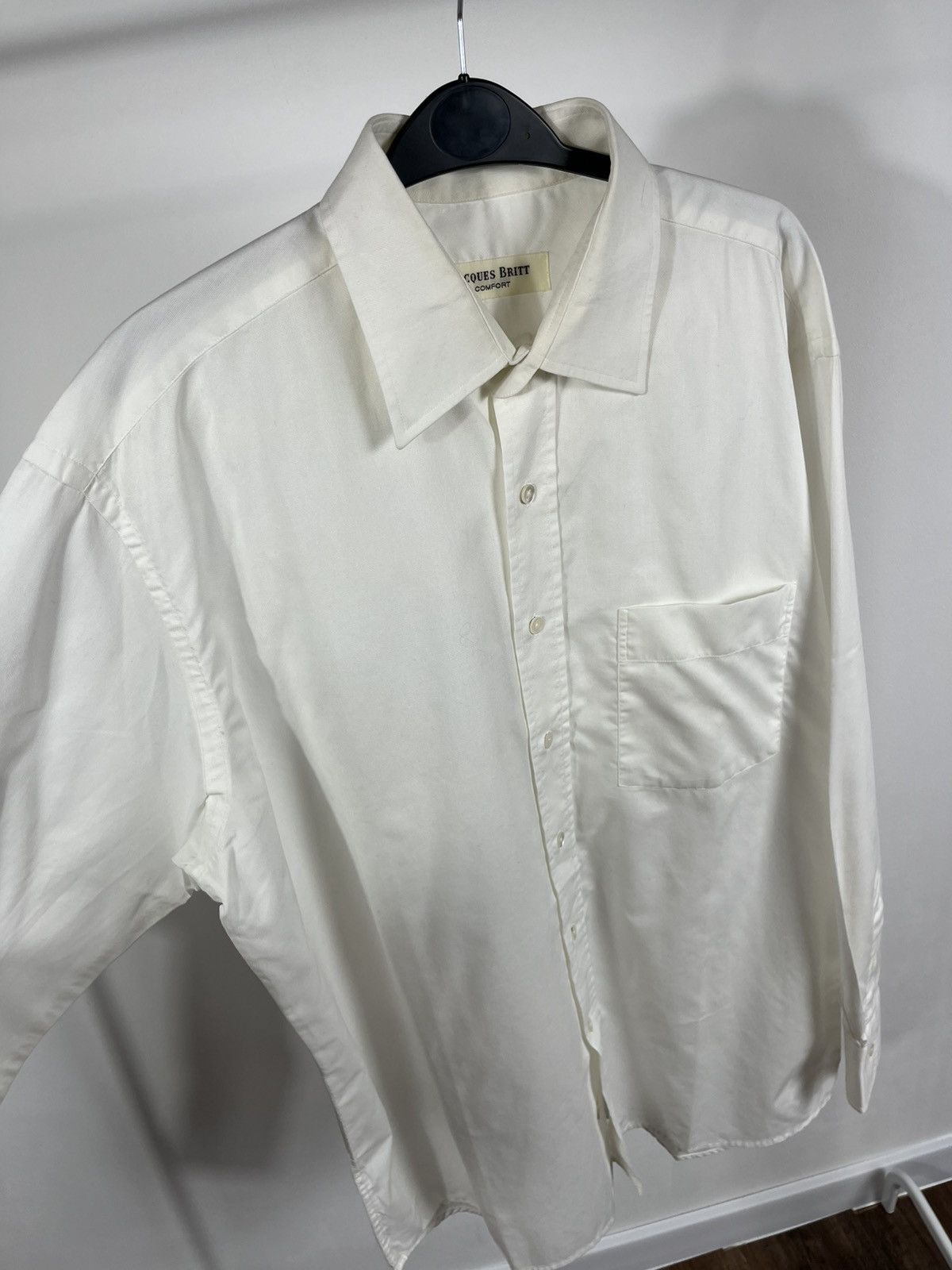 Other Jacques Britt Comfort White Cotton Dress Shirt Size 42 Size US L / EU 52-54 / 3 - 10 Thumbnail