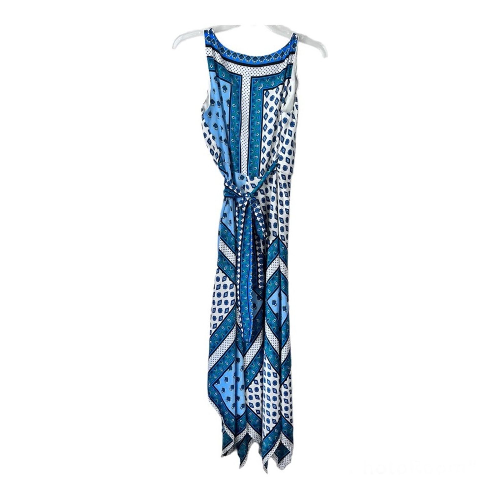 Zara Zara Hanky Scarf Bandana Assymetrical Wrap Midi Dress Blue Size XS / US 0-2 / IT 36-38 - 7 Thumbnail