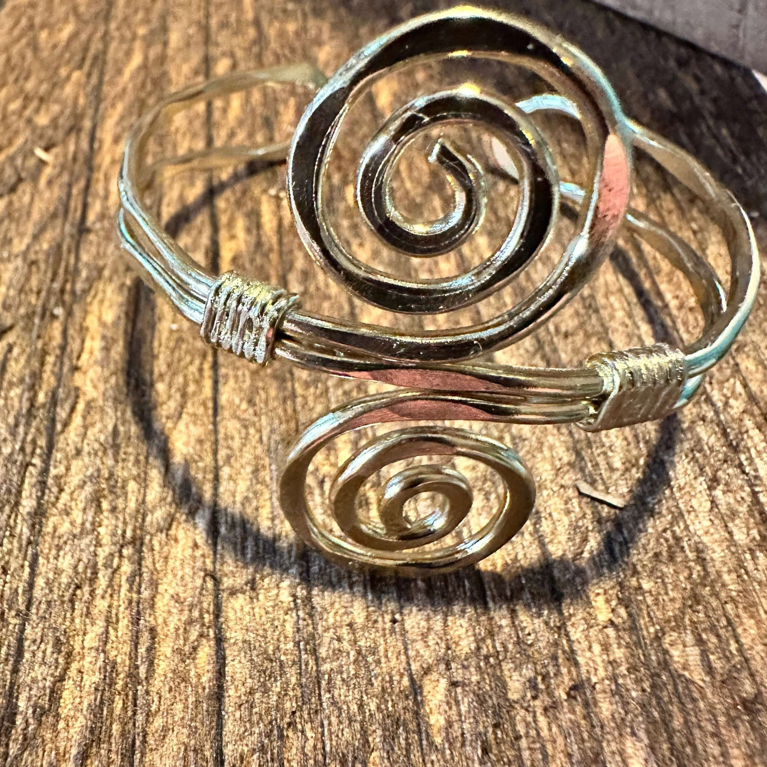 Other Handcrafted Boho Gold Plated Adjustable Cuff Bracelet - Narr Size ONE SIZE - 5 Thumbnail