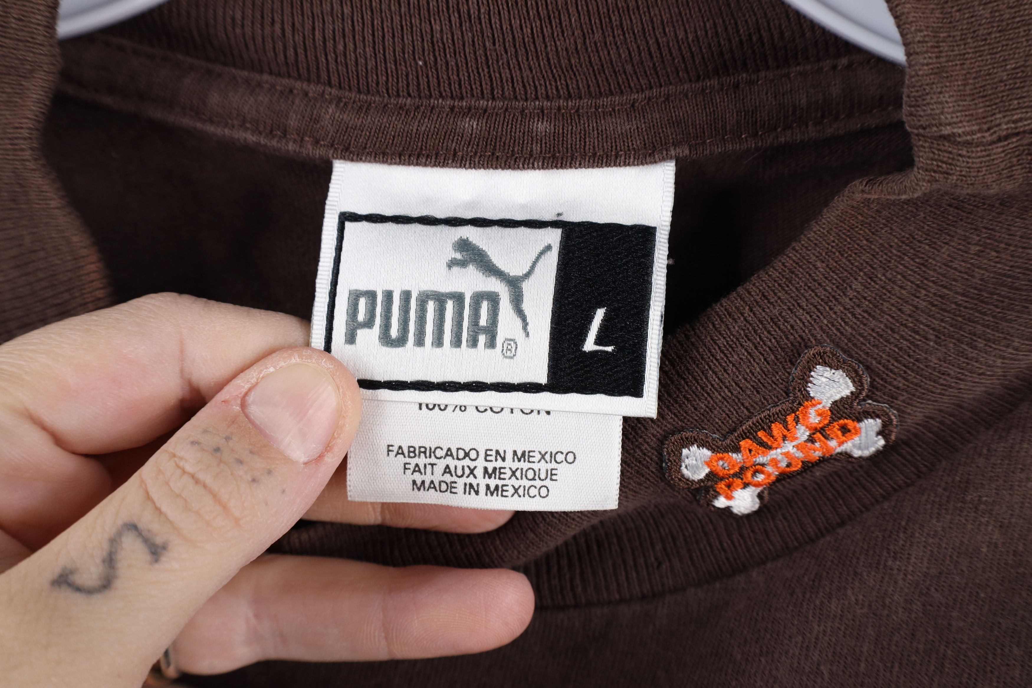 Puma × Vintage Vintage 90s Puma Cleveland Dawg Pound Mock Neck T-Shirt Size US L / EU 52-54 / 3 - 6 Thumbnail