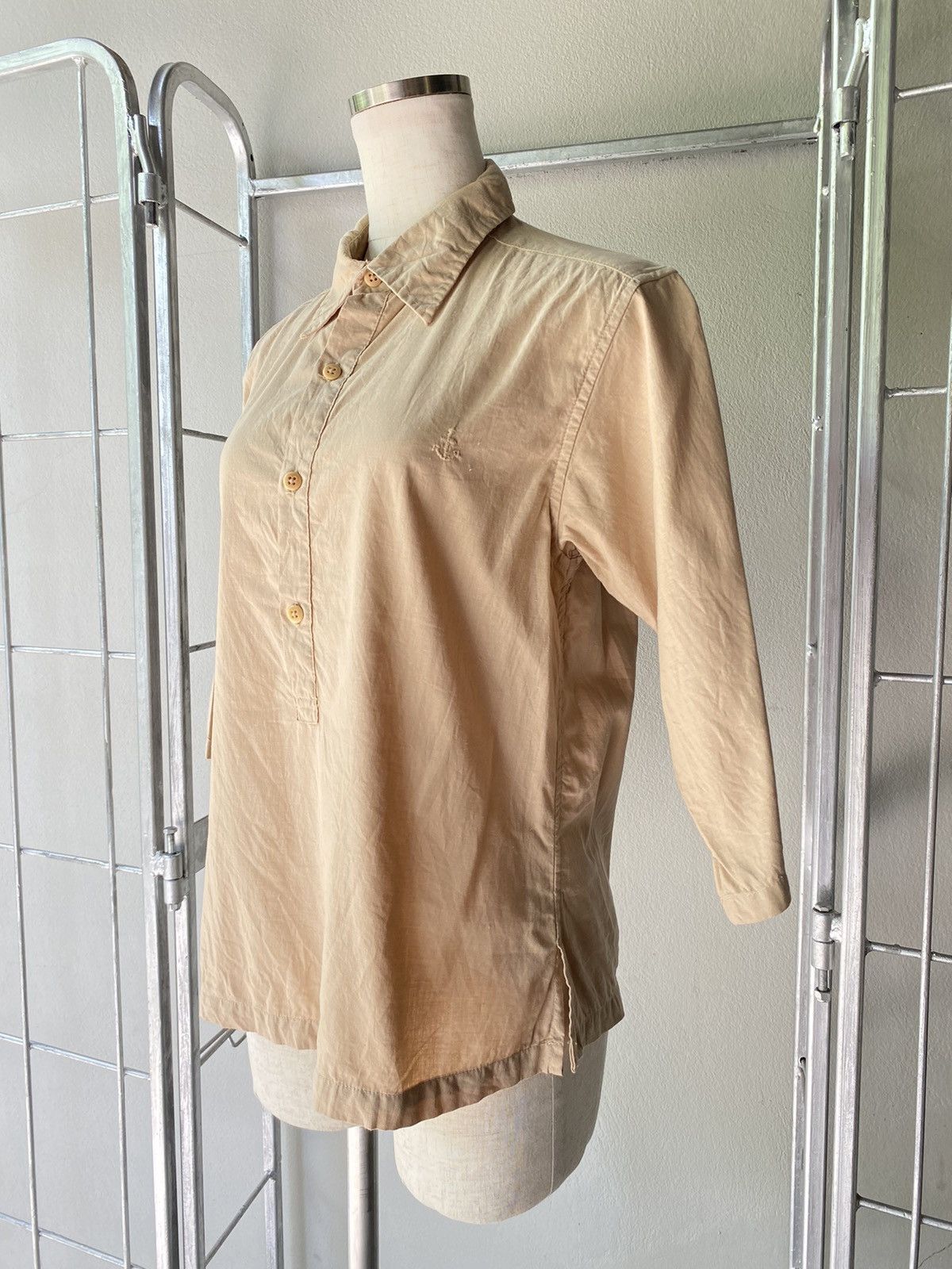 45rpm 45rpm Light Brown 3/4 Sleeve Pullover Blouse Size XS / US 0-2 / IT 36-38 - 2 Thumbnail