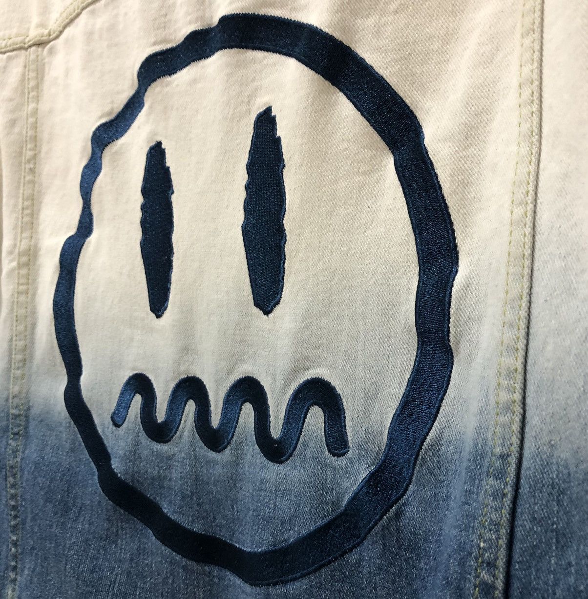 Japanese Brand BEASTER x Smiley Beige Denim Jacket Size US M / EU 48-50 / 2 - 4 Thumbnail