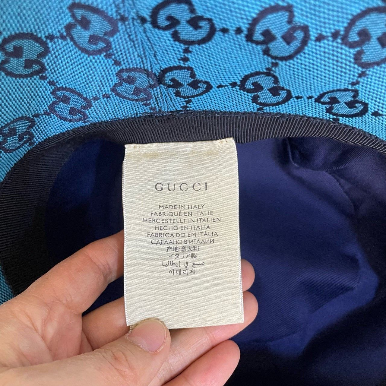 Gucci Gucci Size S Blue full-print fisherman's hat 2501-Nextarrow Size ONE SIZE - 3 Thumbnail