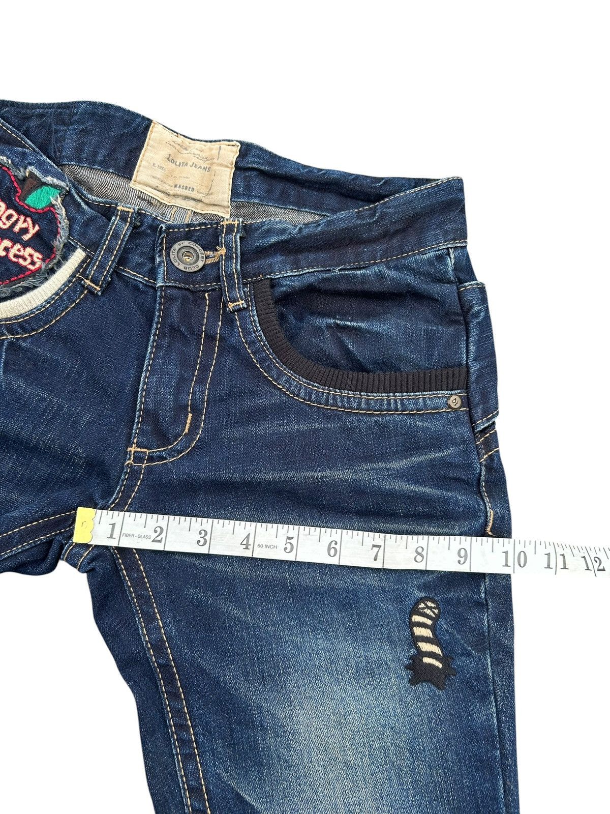 Kapital YOSHITOMO NARA LOLITA EXOTIC DISTRESSED DENIM JEANS Size US 29 - 14 Thumbnail