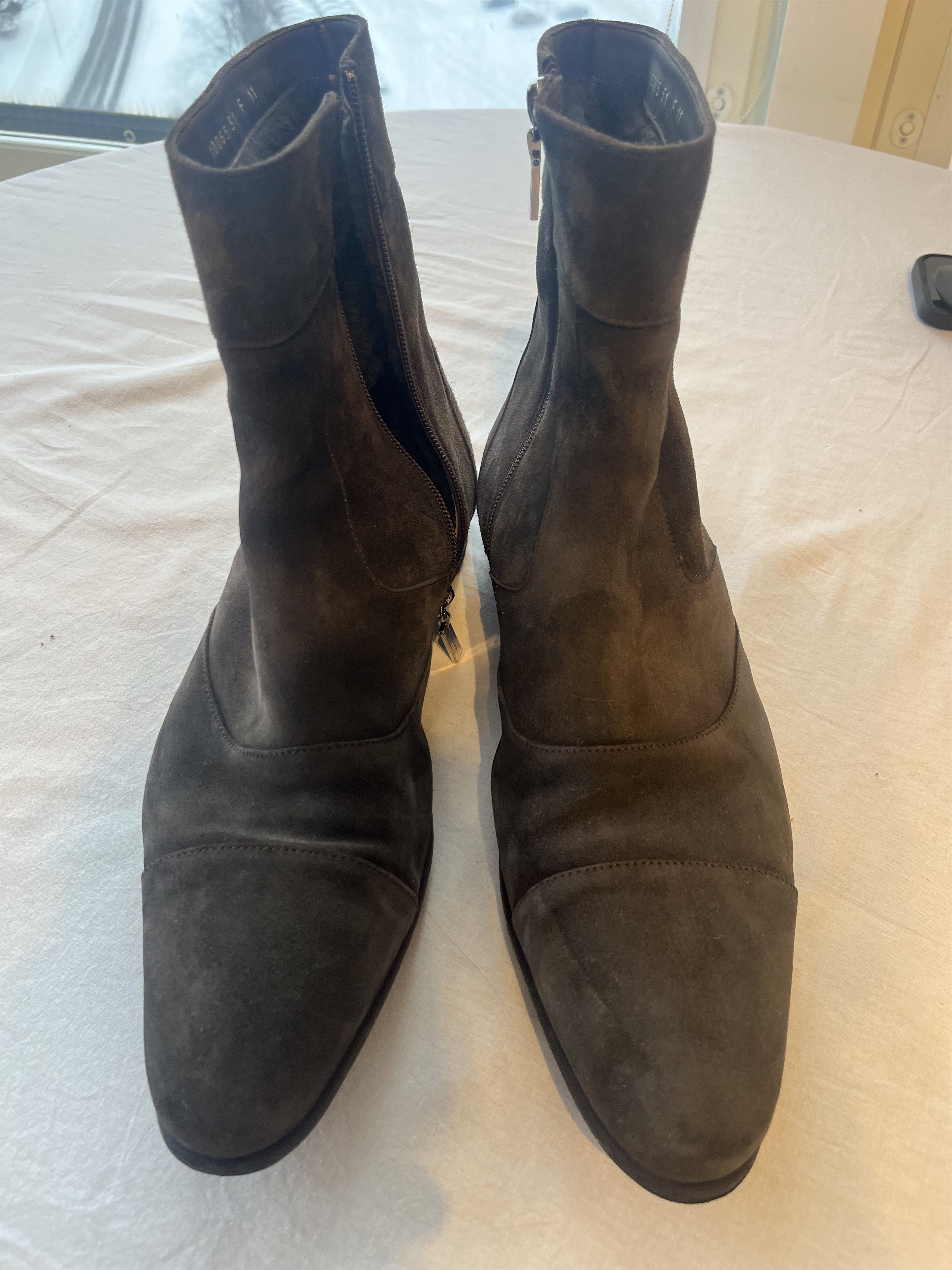 Santoni Santoni fur suede boots Size US 12 / EU 45 - 8 Thumbnail