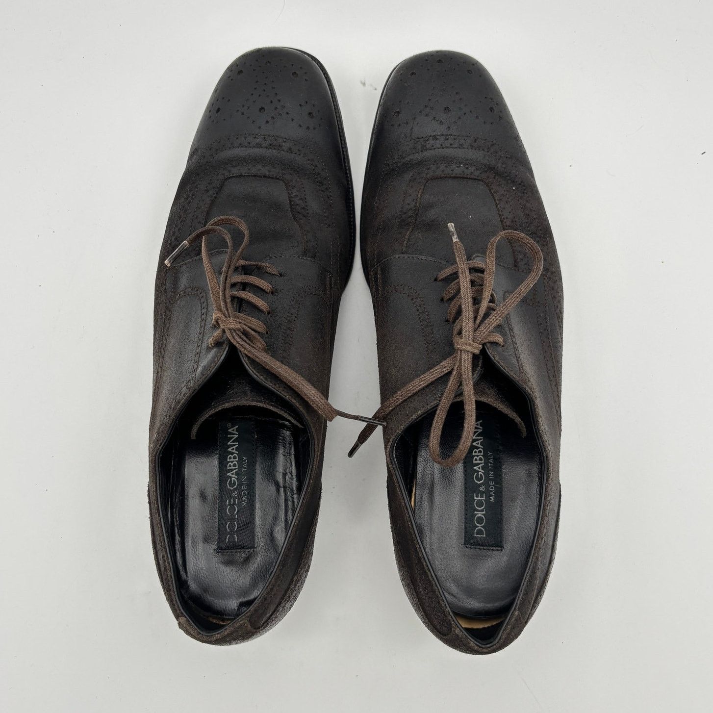 Dolce & Gabbana Dolce & Gabbana Leather Brogue Derby Dress Shoes Men's 9 Size US 9 / EU 42 - 6 Thumbnail
