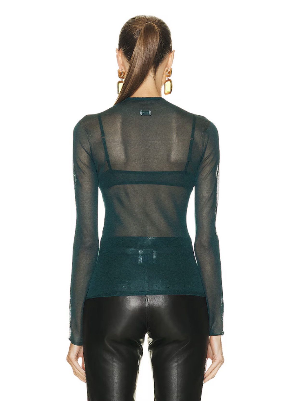 Saint Laurent Paris BNWT Saint Laurent Women's “Second Skin” Sheer Silk Top Size S / US 4 / IT 40 - 5 Thumbnail