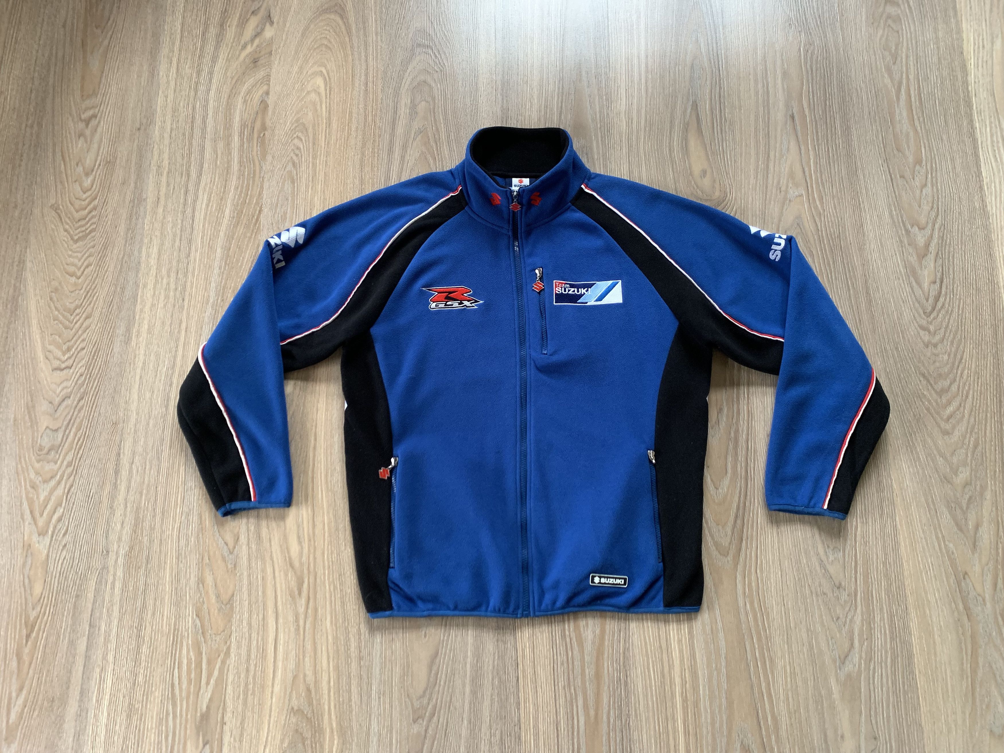 Vintage Vintage Suzuki Team GSX-R Fleece Full Zip Jacket Size US S / EU 44-46 / 1 - 1 Thumbnail
