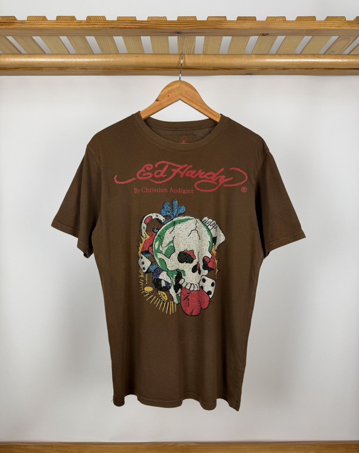 Ed Hardy Men’s Vintage Ed Hardy by Christian Audigier T-Shirt Y2K Size US L / EU 52-54 / 3 - 1 Thumbnail