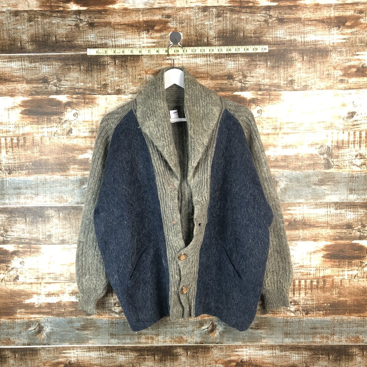 Homespun Knitwear Japanese Brand Grey Cardigan Knitwear #A2007 Size US L / EU 52-54 / 3 - 1 Thumbnail