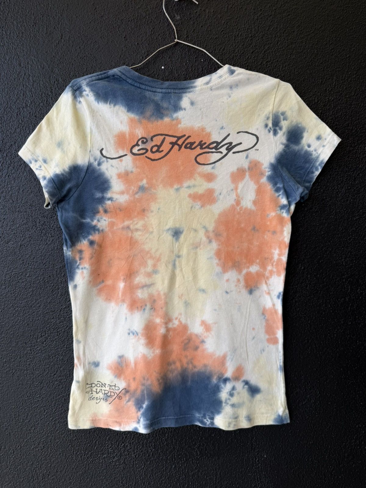 Ed Hardy × Glo Gang × Unknown London VINTAGE Y2K Ed Hardy Los Angeles Dead or Alive Tie-Dye Skull Size S / US 4 / IT 40 - 3 Thumbnail