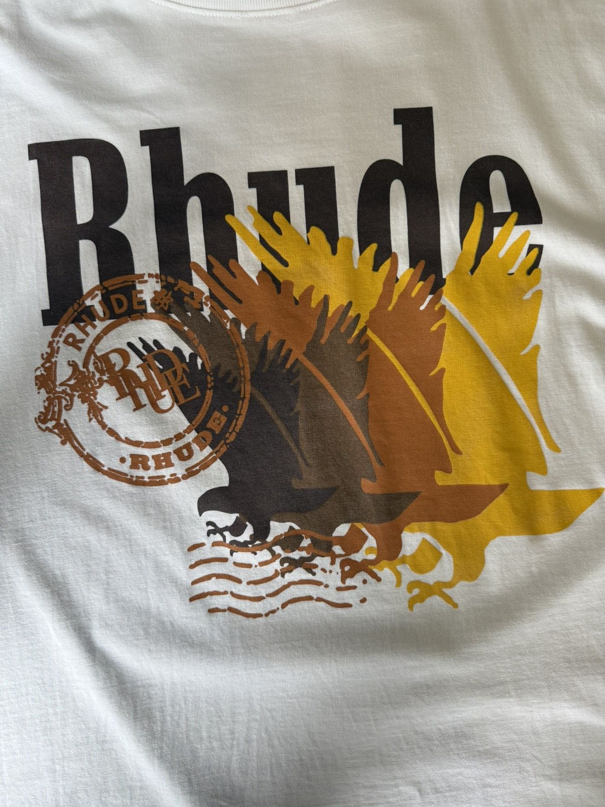 Rhude RHUDE STAMP EAGLE LOGO TEE SIZE XL Size US XL / EU 56 / 4 - 4 Thumbnail