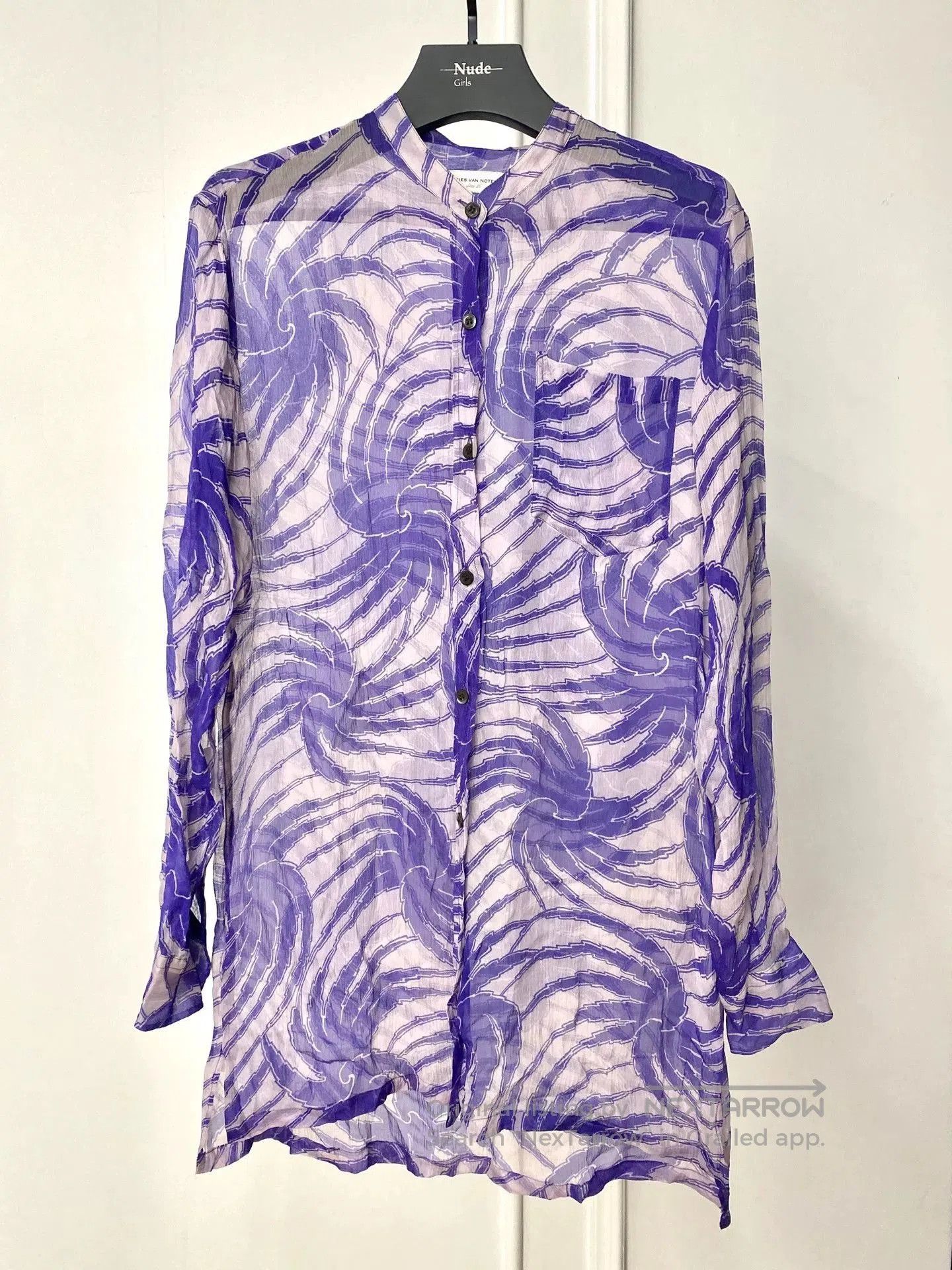 Dries Van Noten purple silk shirt by dries van noten. Size US M / EU 48-50 / 2 - 1 Thumbnail