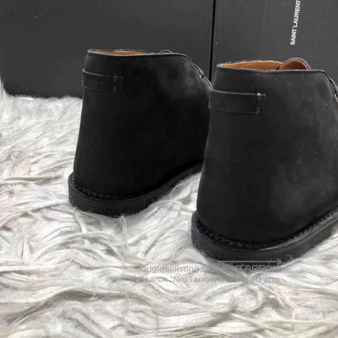 Saint Laurent Paris Saint Laurent Black Suede Desert Boots. Size US 8.5 / EU 41-42 - 4 Thumbnail