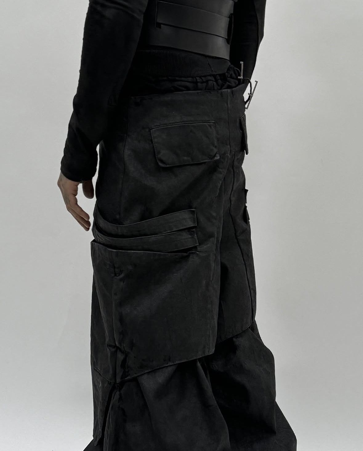 SHINE LUXURY “RAMMERTECK” LAYERED DEFENDER CARGO TANK PANTS Size US 32 / EU 48 - 3 Thumbnail