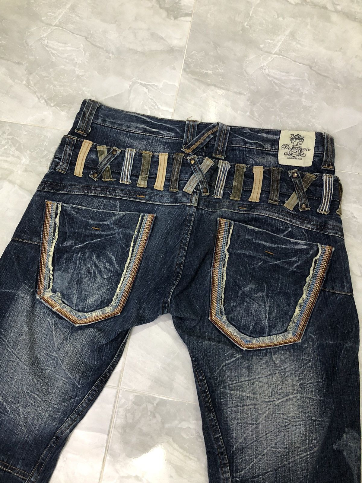 Japanese Brand Dominate Handcrafted 3/4 Denim – Double Waist + Patch Loop Size US 34 / EU 50 - 9 Thumbnail